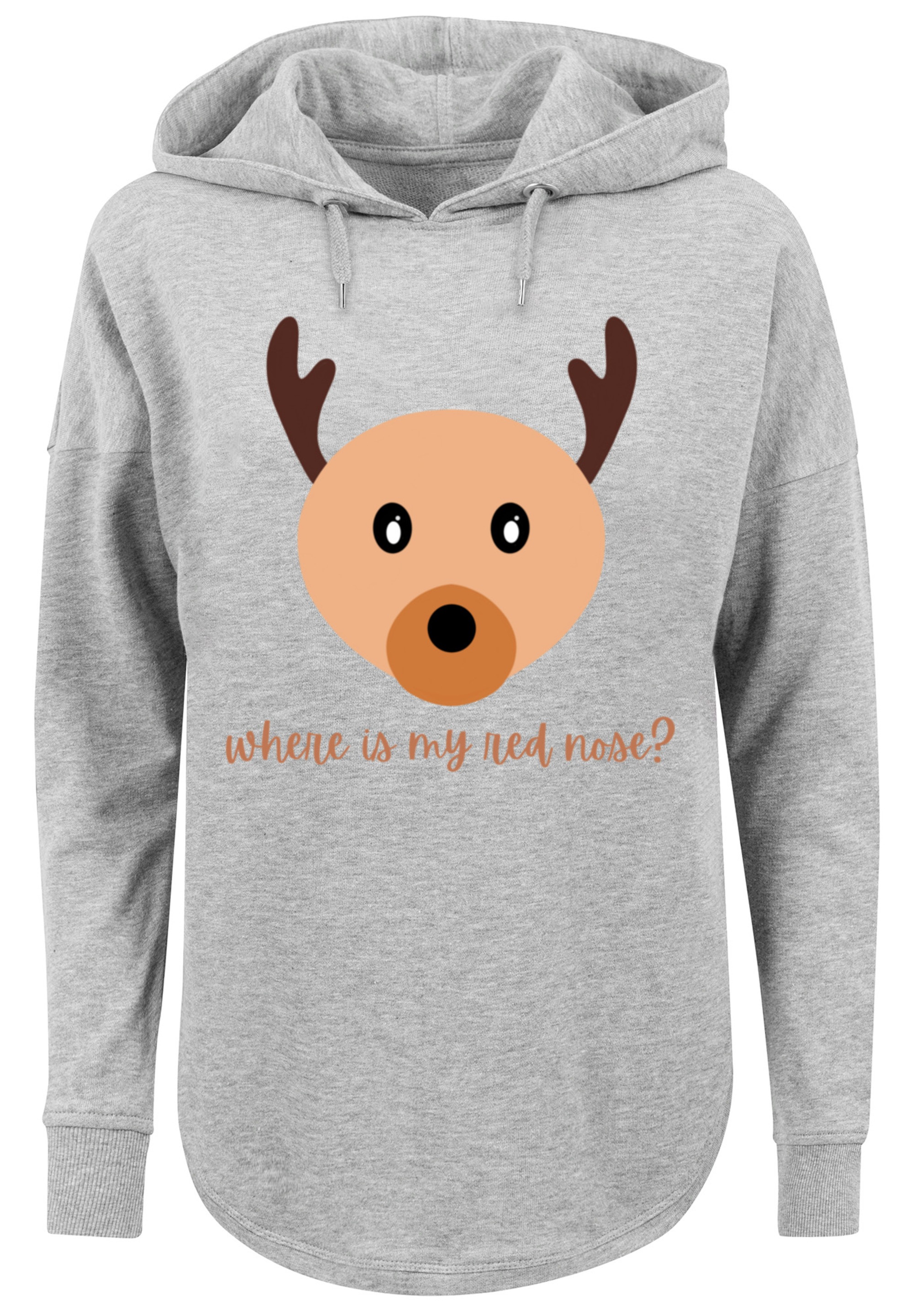 F4NT4STIC Kapuzenpullover »Red Nose Weihnachten«, Print