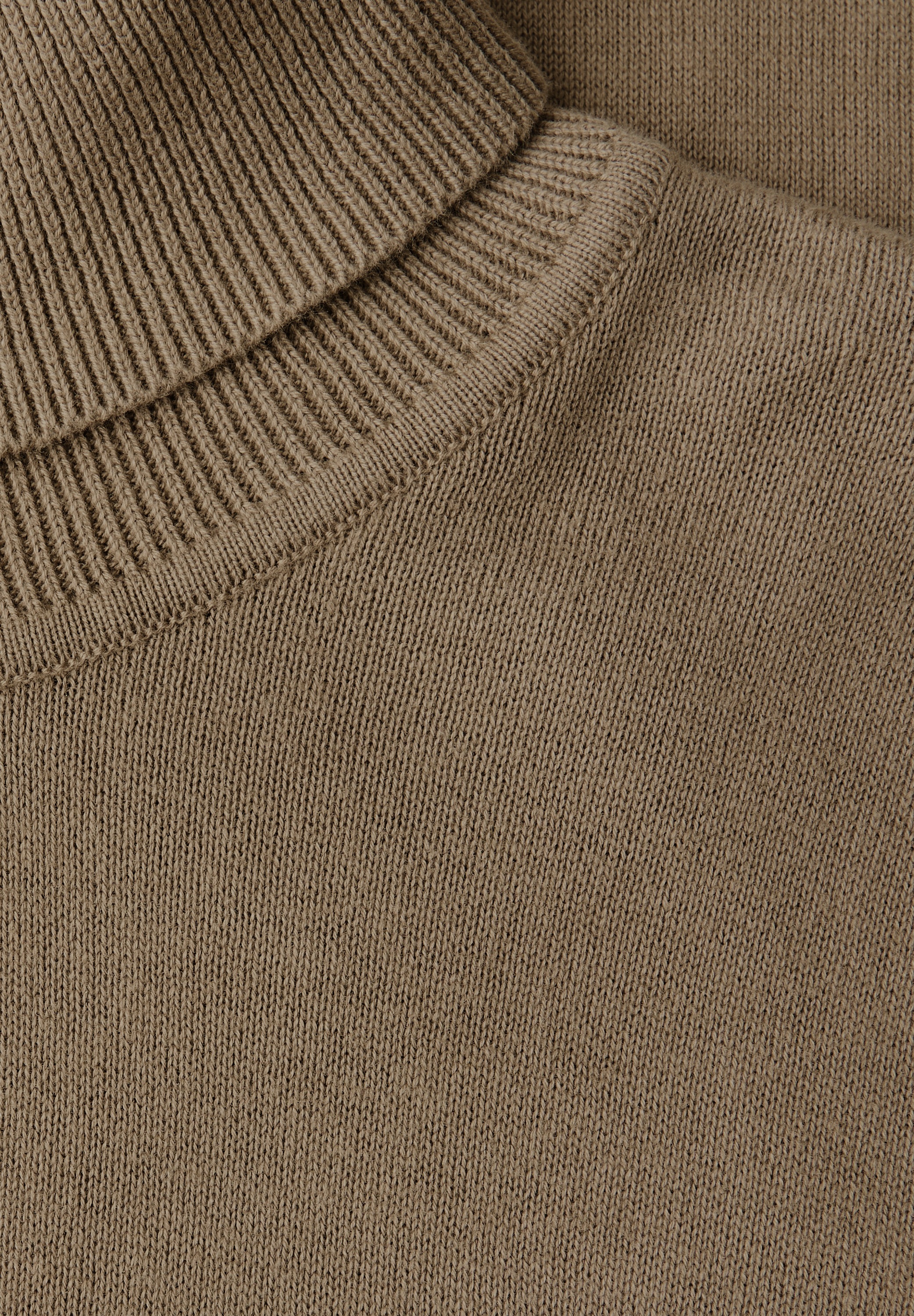 STREET ONE MEN Rollkragenpullover, aus reiner Baumwolle