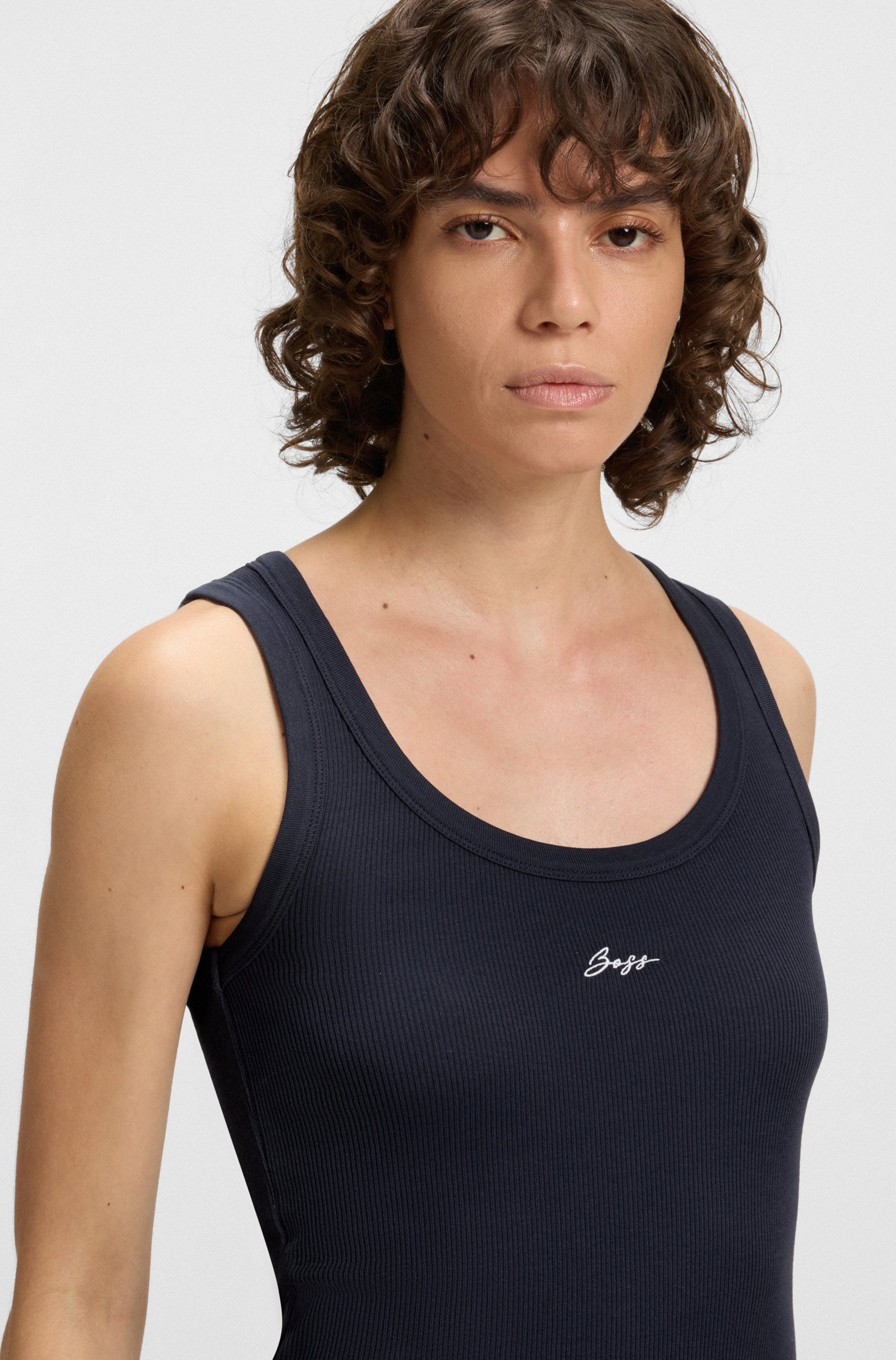 BOSS ORANGE Tanktop »Ematite Premium Damenmode«, mit gerippter Struktur