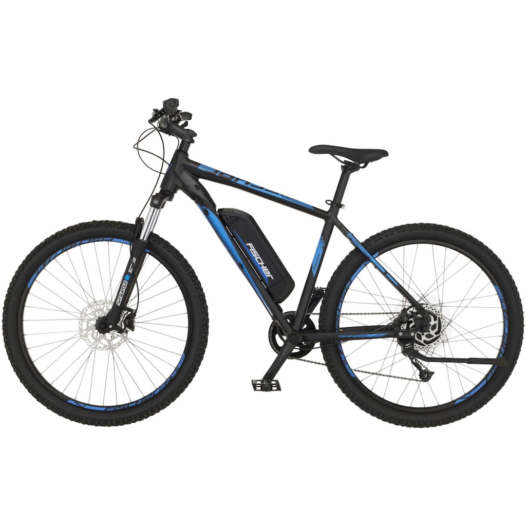 FISCHER Fahrrad E-Bike »MONTIS 2.1 418«, 9 Gang, Shimano, Altus, Heckmotor 250 W, (Schloss)