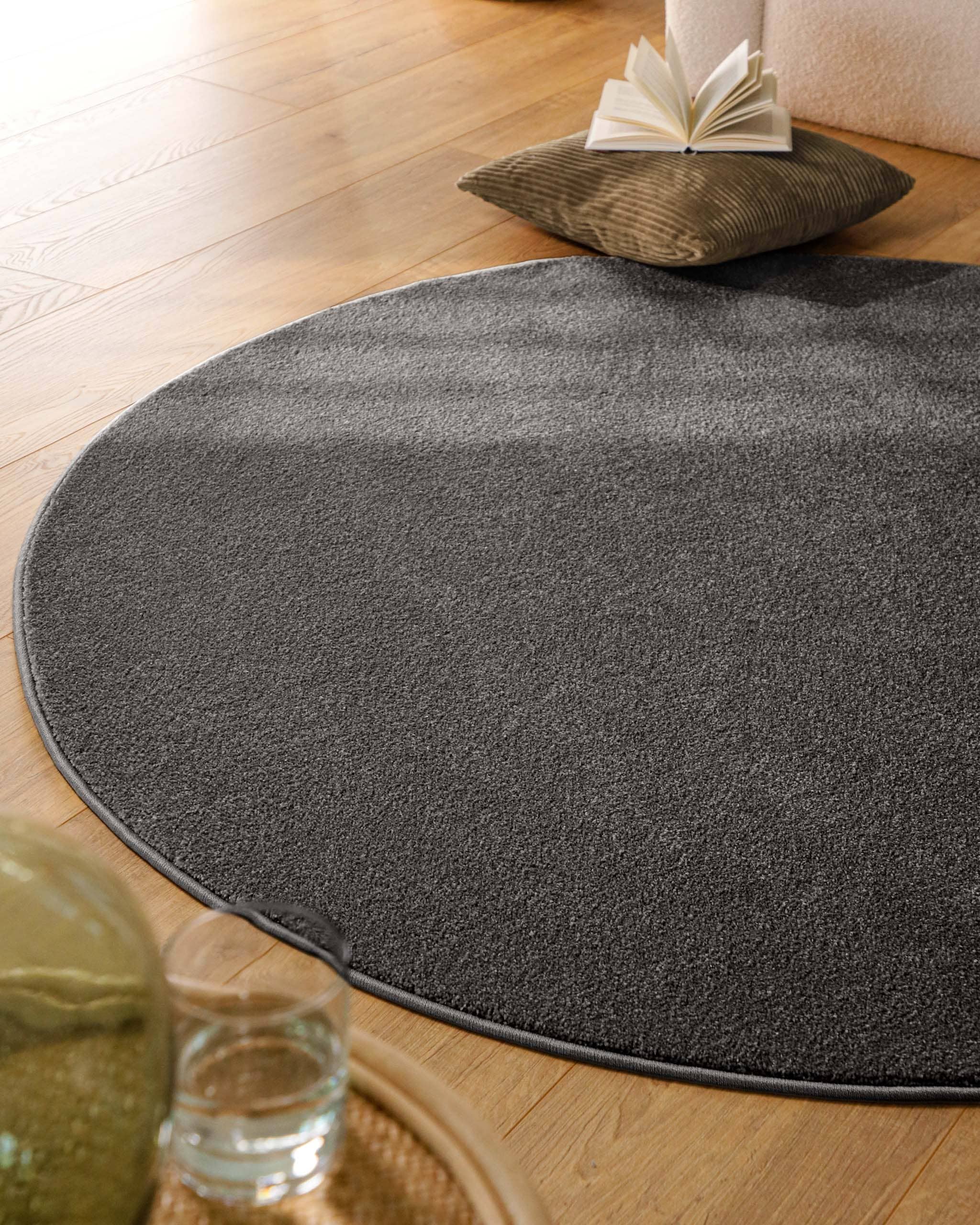 Esprit Teppich "Vegas - ESPRIT Kollektion" rund 15 mm Höhe Kurzflor, uni, gewebt, pflegeleicht, formstabil, für Fußbodenheizung