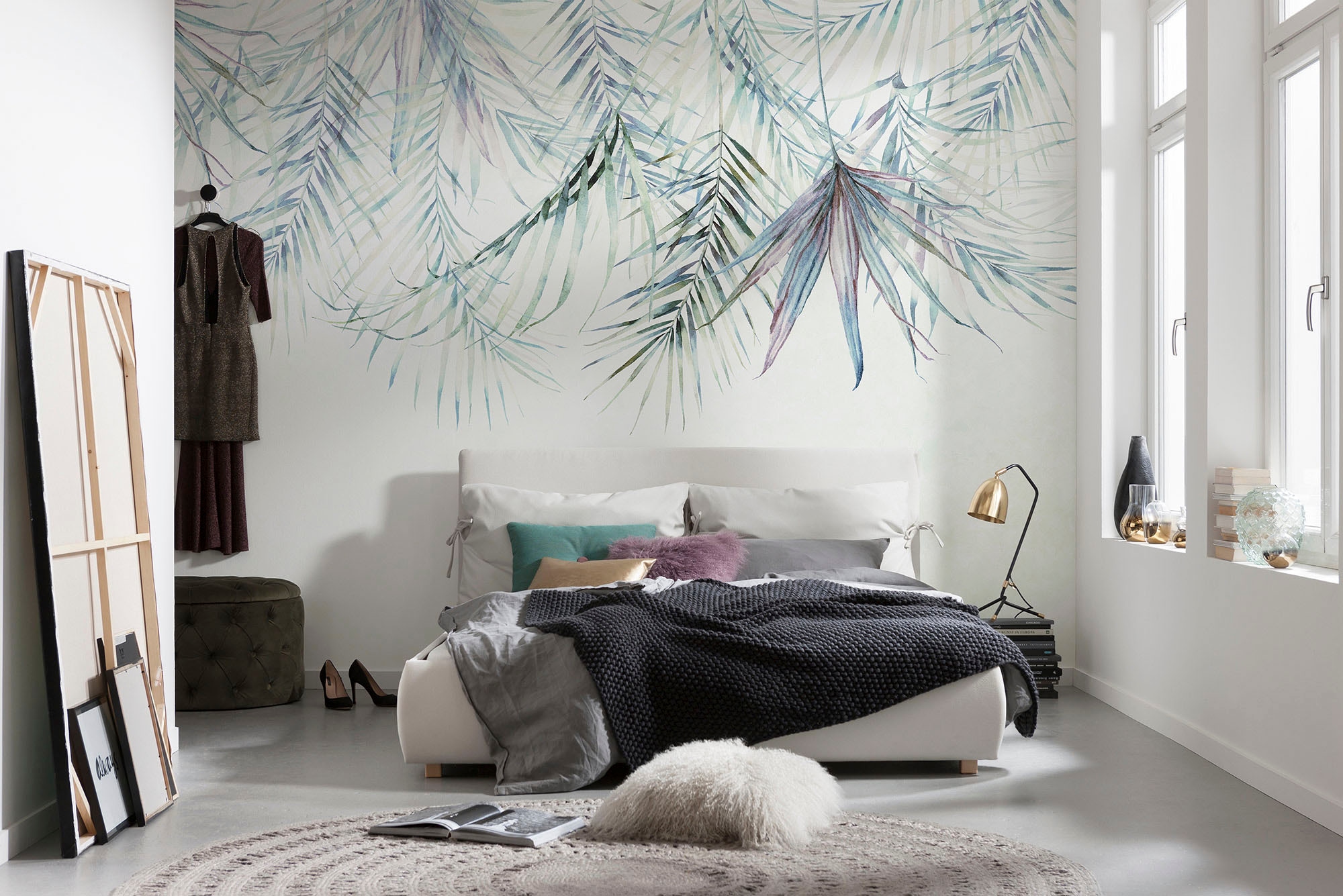 Komar Vliestapete »Digitaldruck Vlies - Palm Spring - Größe 350 x 250 cm«, bedruckt, Wohnzimmer, Schlafzimmer