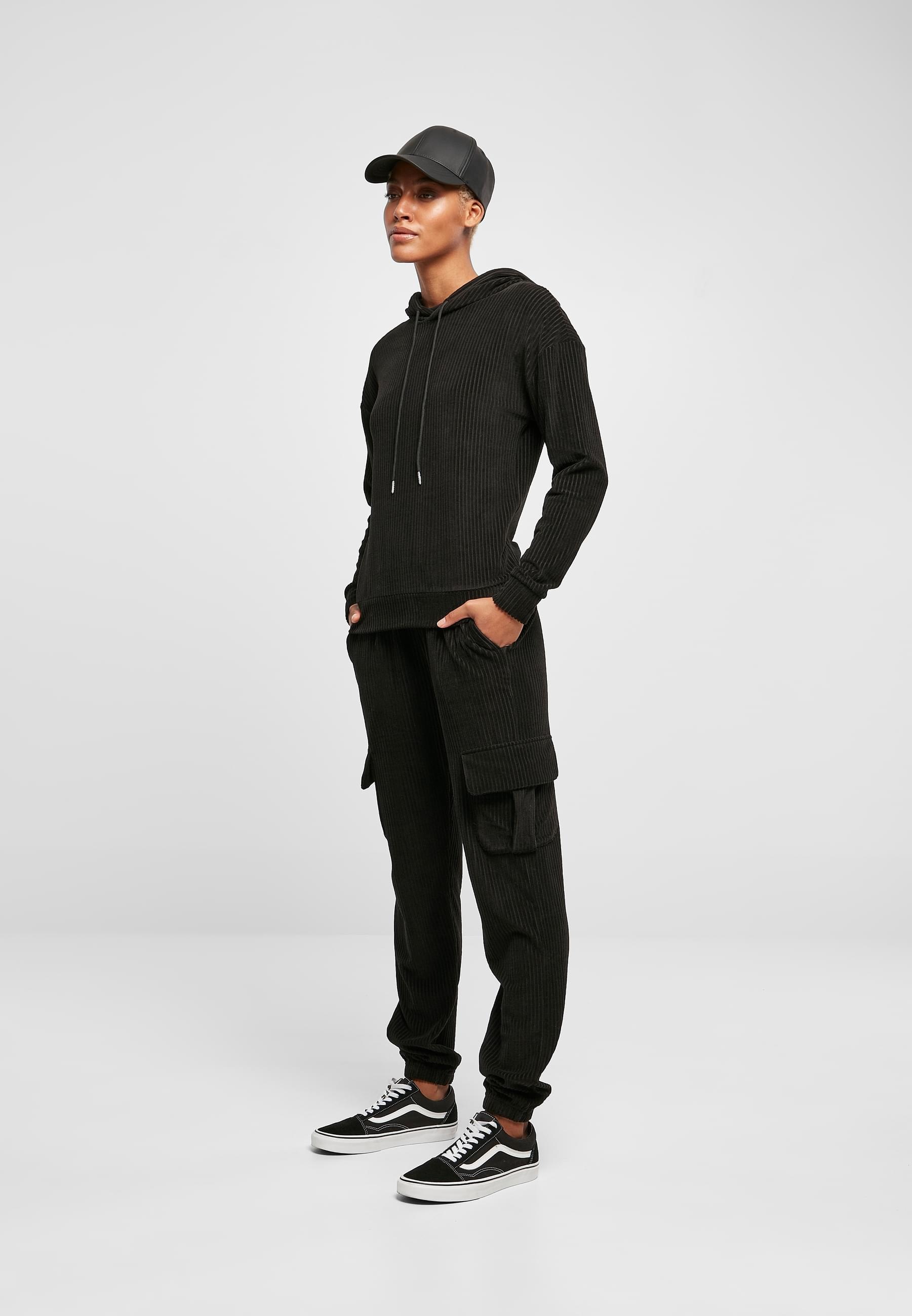 URBAN CLASSICS Kapuzenpullover »Urban Classics Damen Ladies Velvet Rib Hoody«, (1 tlg.)