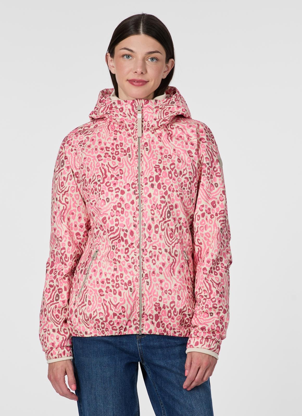 Outdoorjacke RAGWEAR "DIZZIE PRINT", Gr. 3XL, pink, Web, Obermaterial: 100% Polyester, bedruckt, normal, Jacken Outdoorjacke