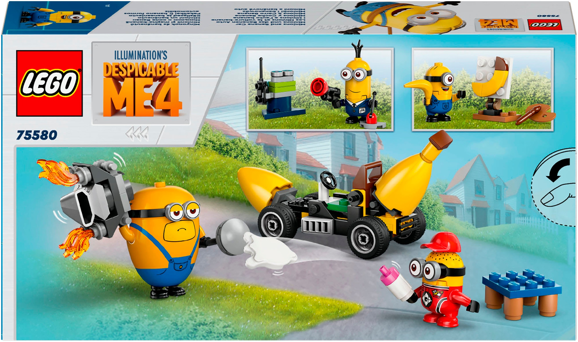 LEGO® Konstruktionsspielsteine »Minions und das Bananen Auto (75580), LEGO Despicable Me«, (136 St.), Made in Europe