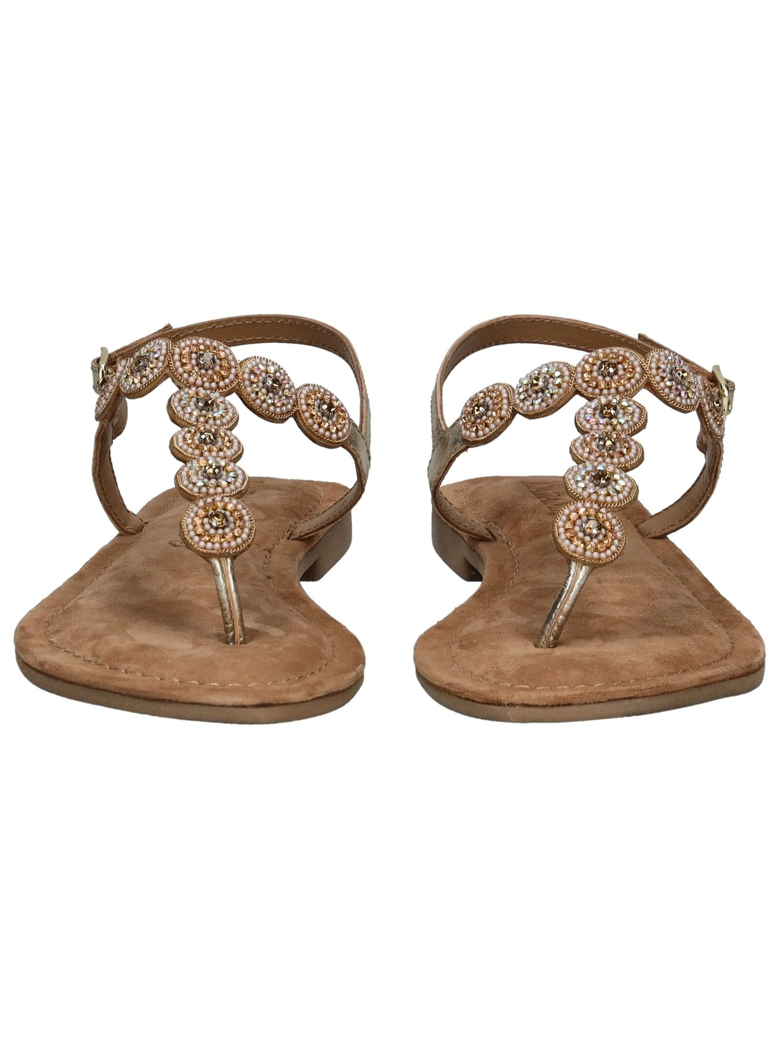 Lazamani Zehensteg Leather Gold 42 2