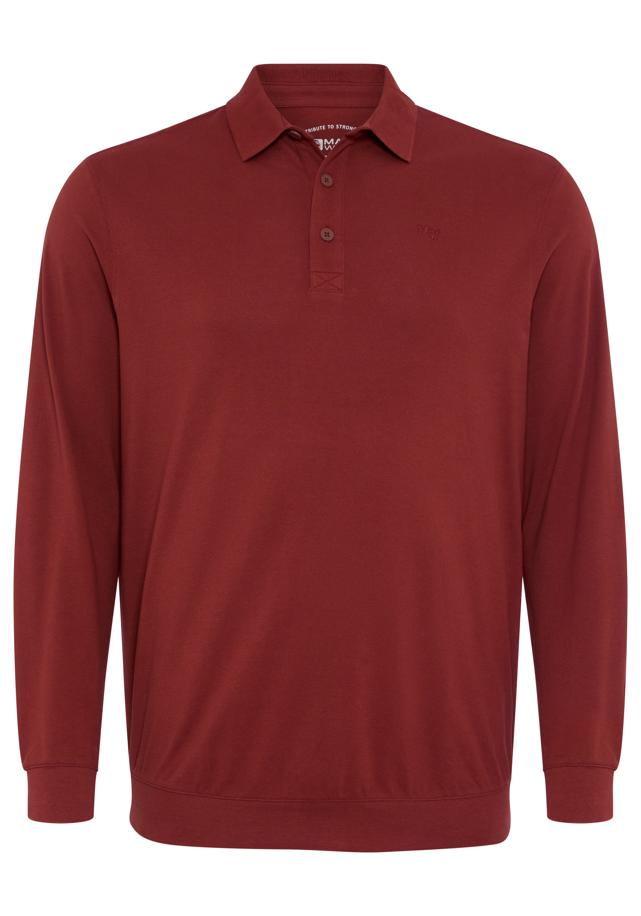 Man's World Plus Poloshirt »auch in Grosse Größen bis Gr. 7XL Bauch-Fit« mit Langarm, klassischer Polokragen, mit Knopfleiste am Ausschnitt