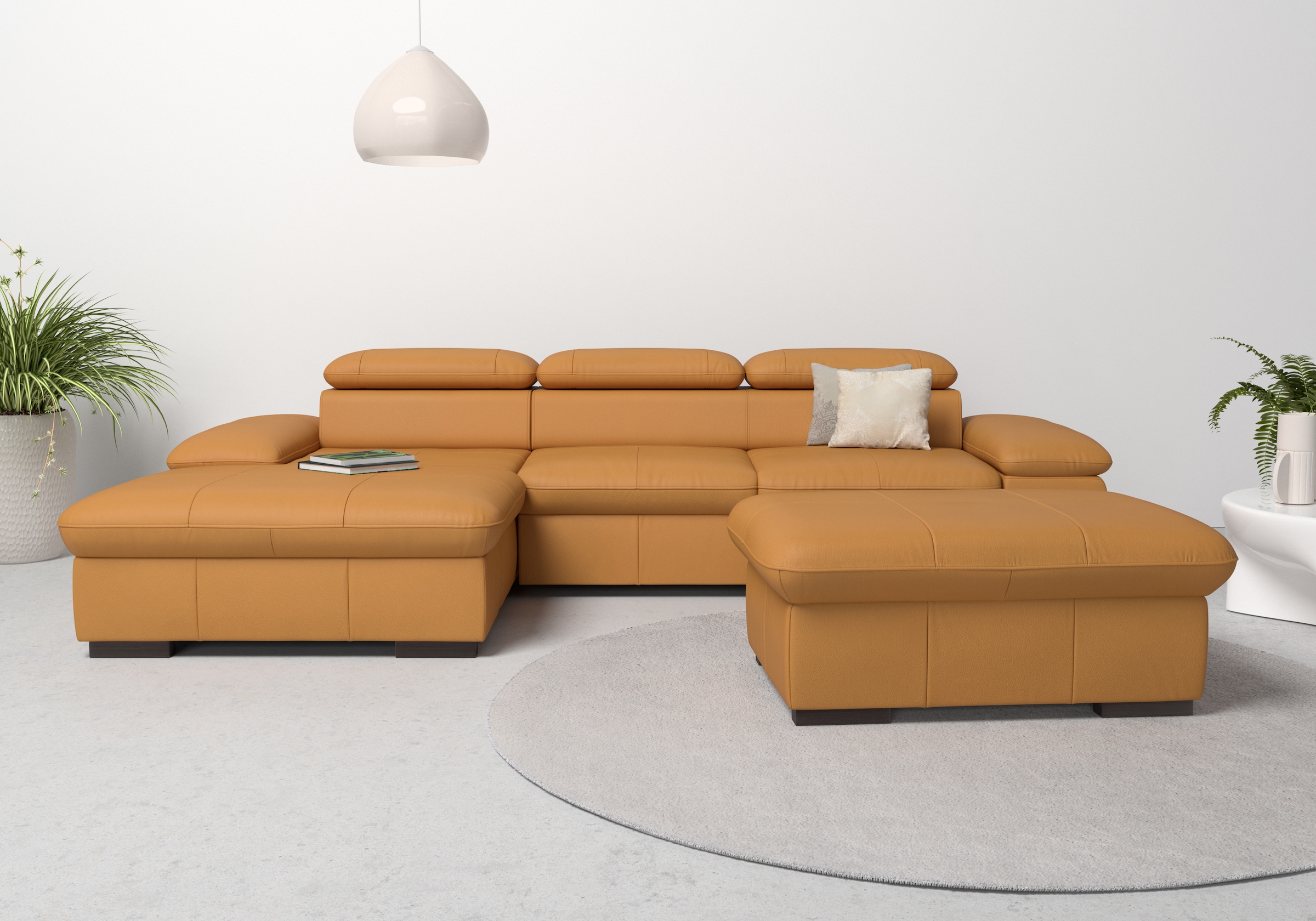 OTTO home Ecksofa "Alberto L-Form" mit Kopfteilverstellung, wahlweise mit Schlaffunktion