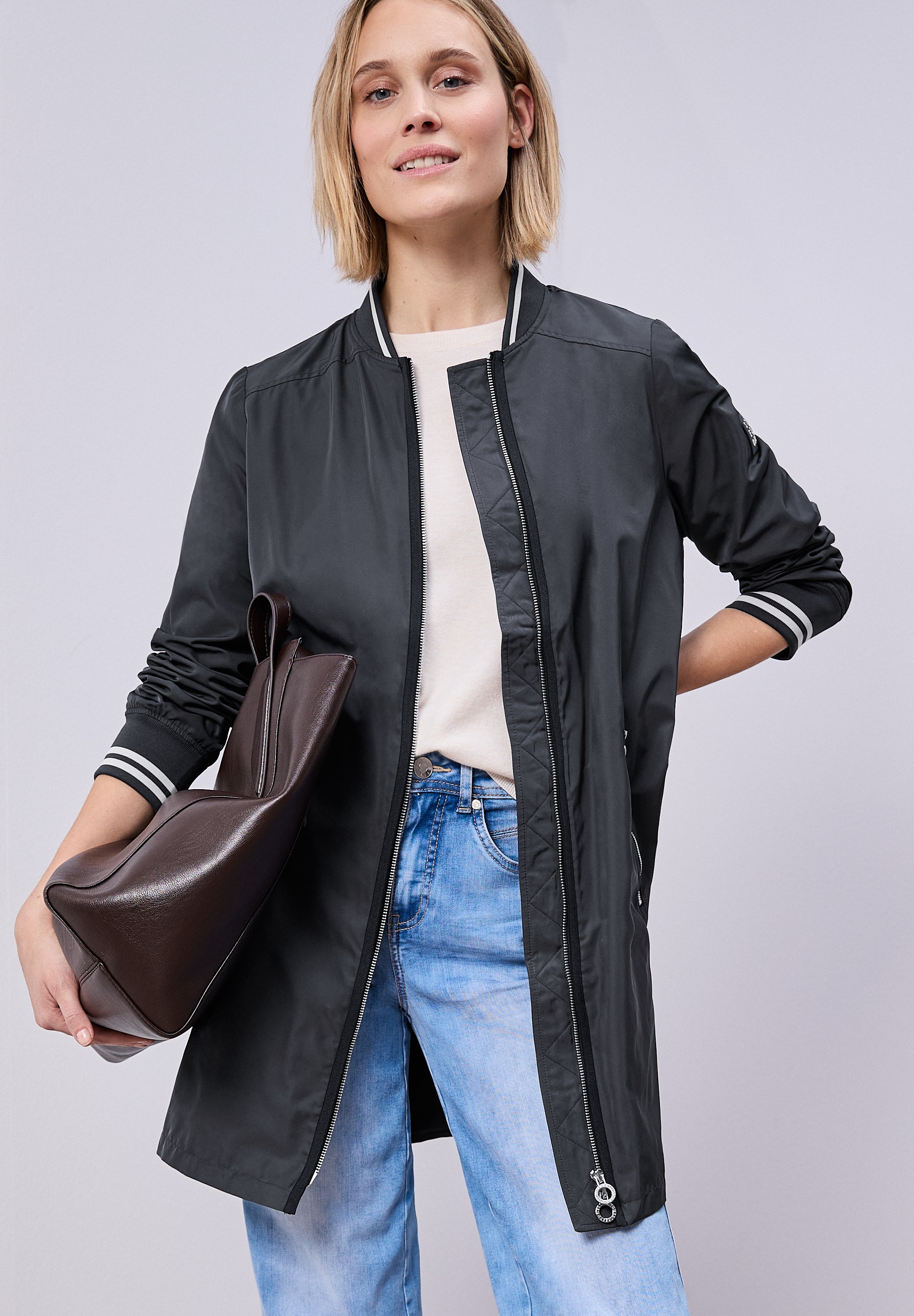 STREET ONE Blouson ohne Kapuze mit 2-Wege Reißverschluss günstig online kaufen