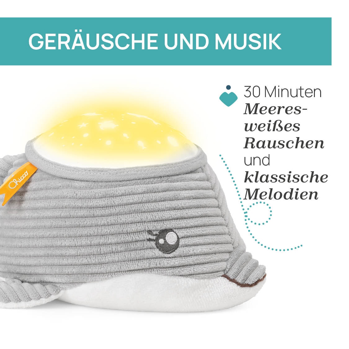 Chicco Nachtlicht »Delfin Nachtlicht<br>Projektor« Farbwechsler mit Projektor und Soundfunktion