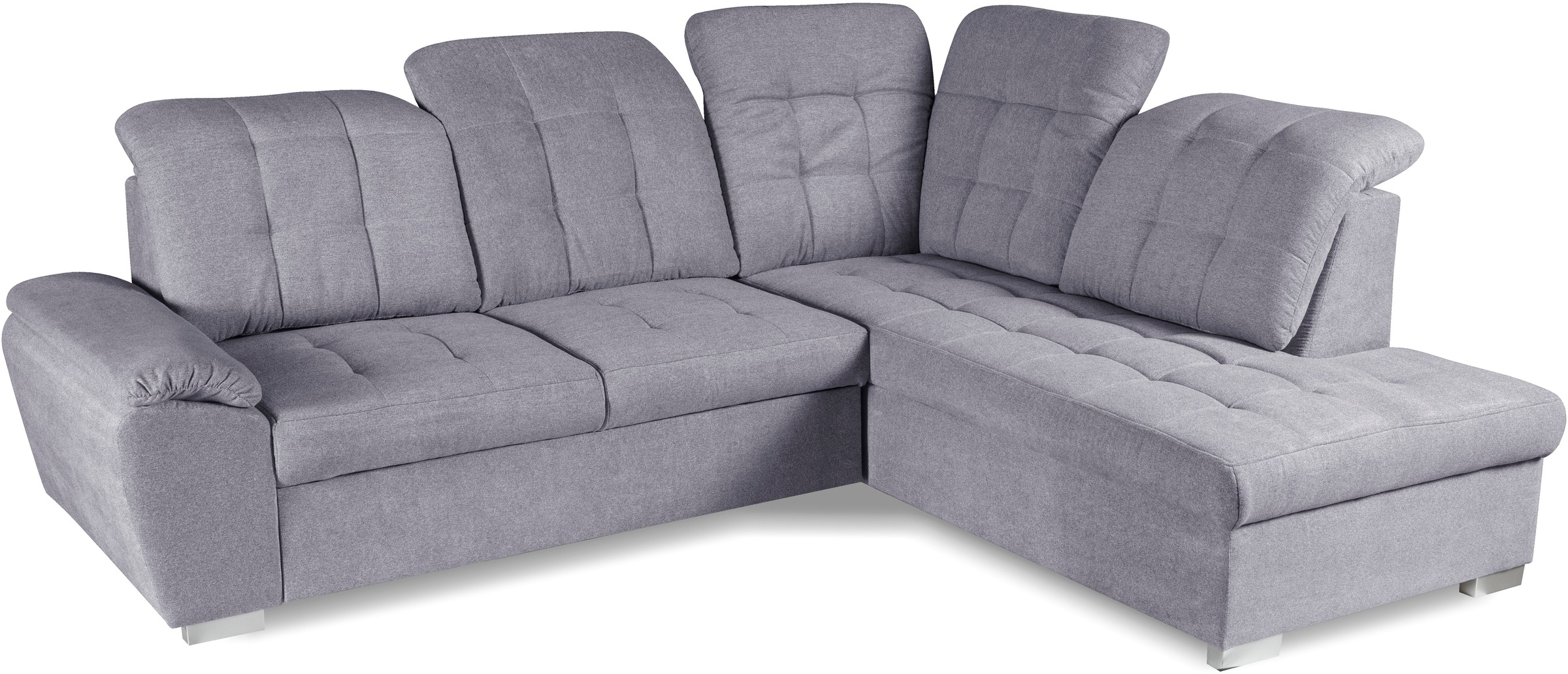 WERK2 Ecksofa »Brindisi, bequem und komfortabel, L-Form«, mit verstellbaren Kopfteilen, Bettfunktion & Bettkasten