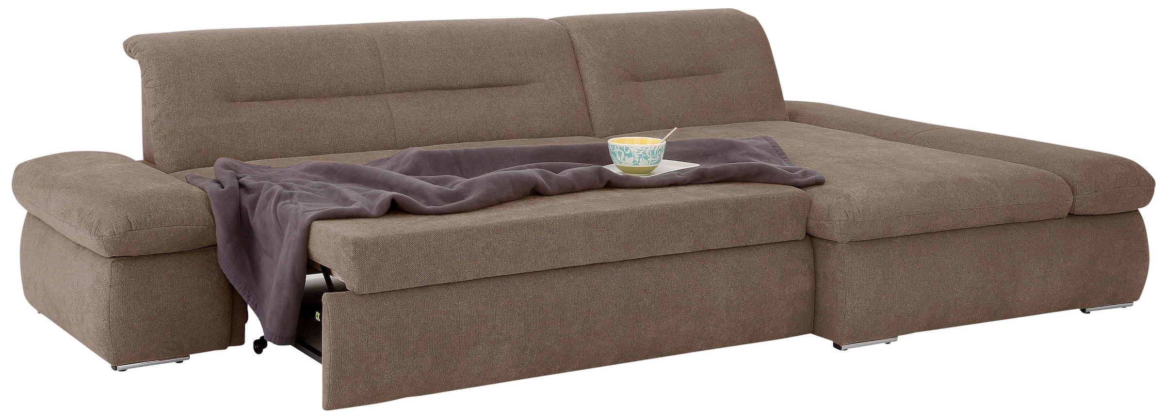 INOSIGN Ecksofa »Avesa L-Form«, Wahlweise mit Armteilvertsellung und Bettfunktion, B/T/H: 300/172/80cm