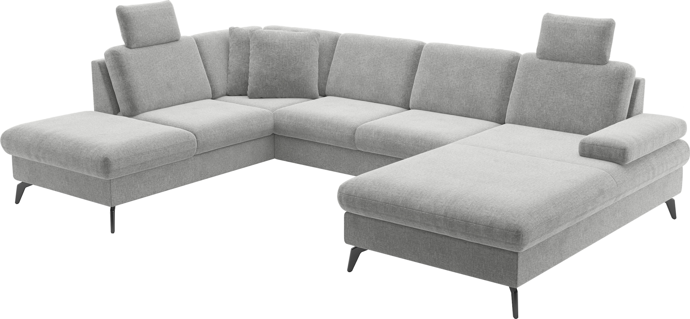 sit&more Wohnlandschaft »Morris Jubi U-Form«, inkl. Armteilfunktion und 1 Zierkissen, wahlweise mit Bettfunktion