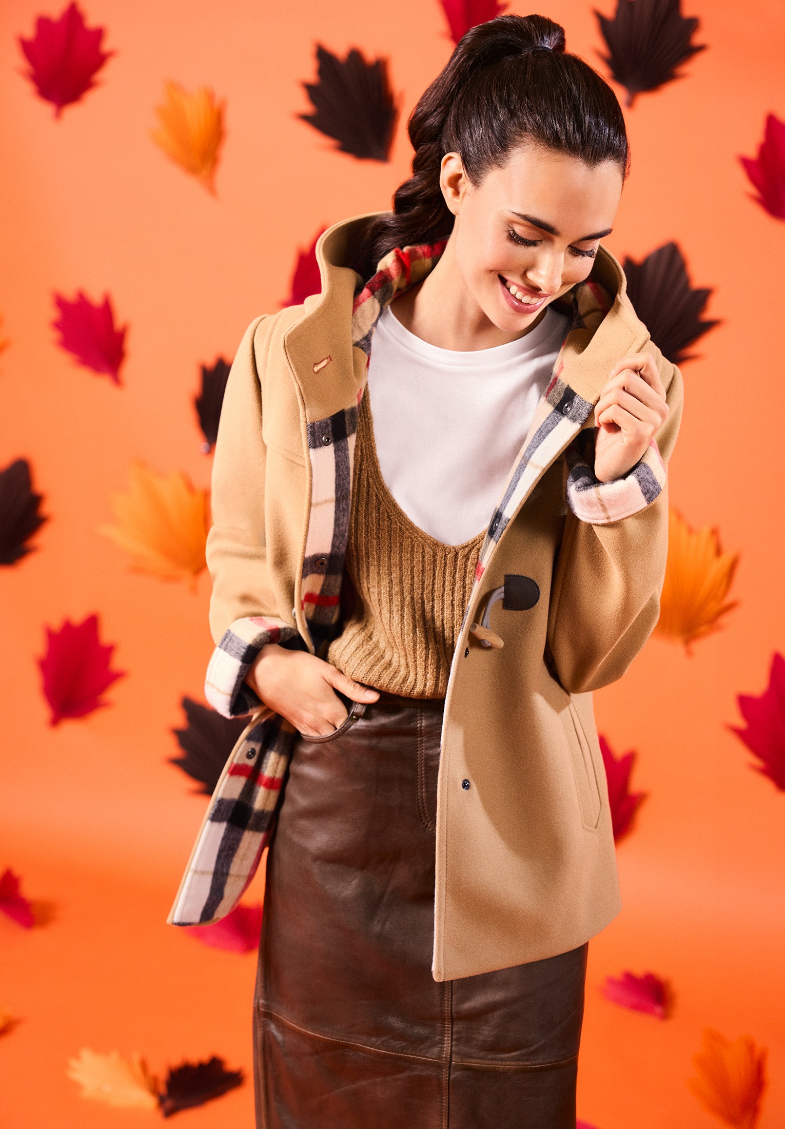 Amber & June Outdoorjacke »Amber & June Duffle-Jacke mit Kapuze«, mit Kapuze