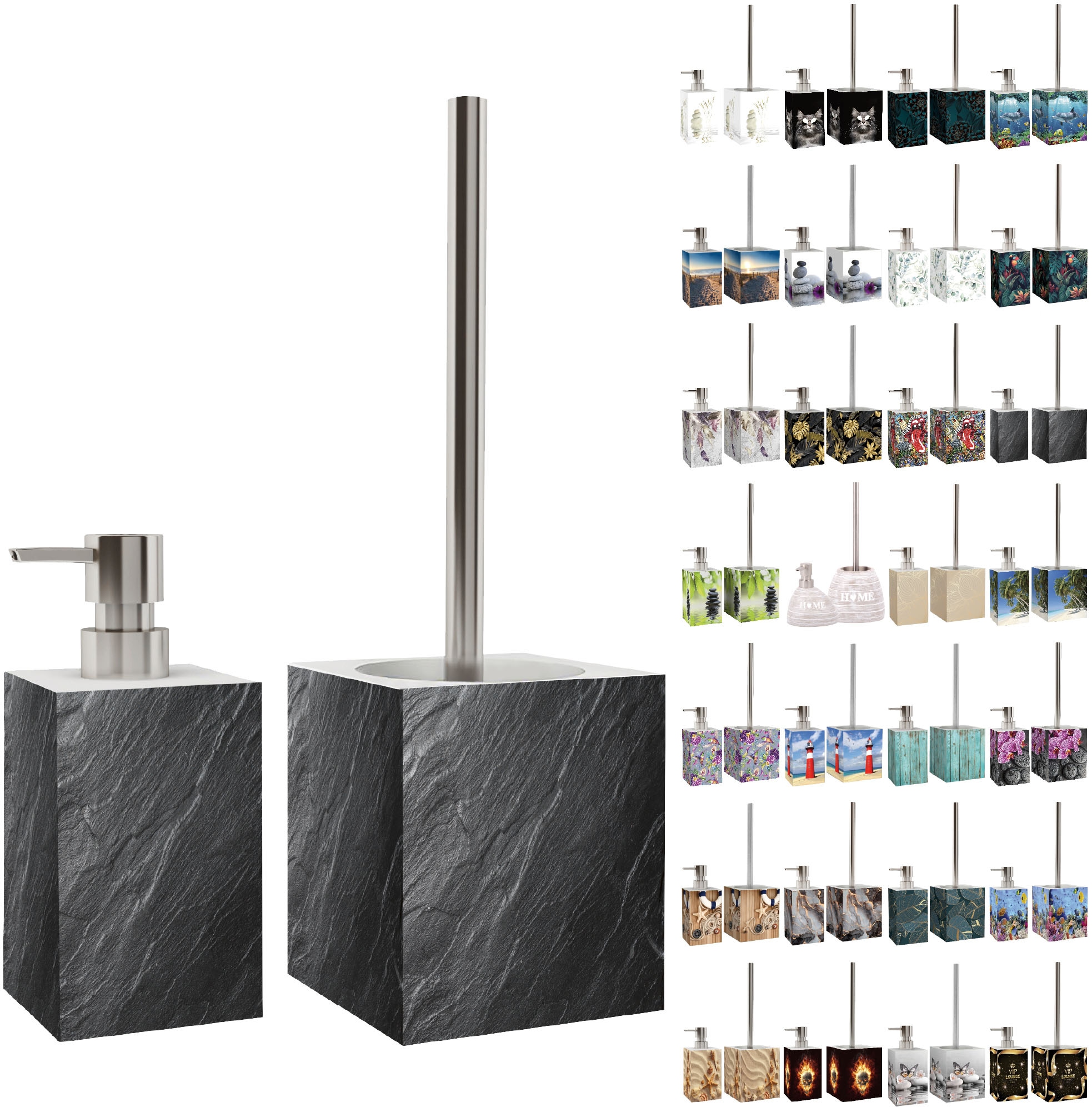 Sanilo Badaccessoire-Set "mit Motiv, viele schöne Seifenspender und WC Bürs günstig online kaufen