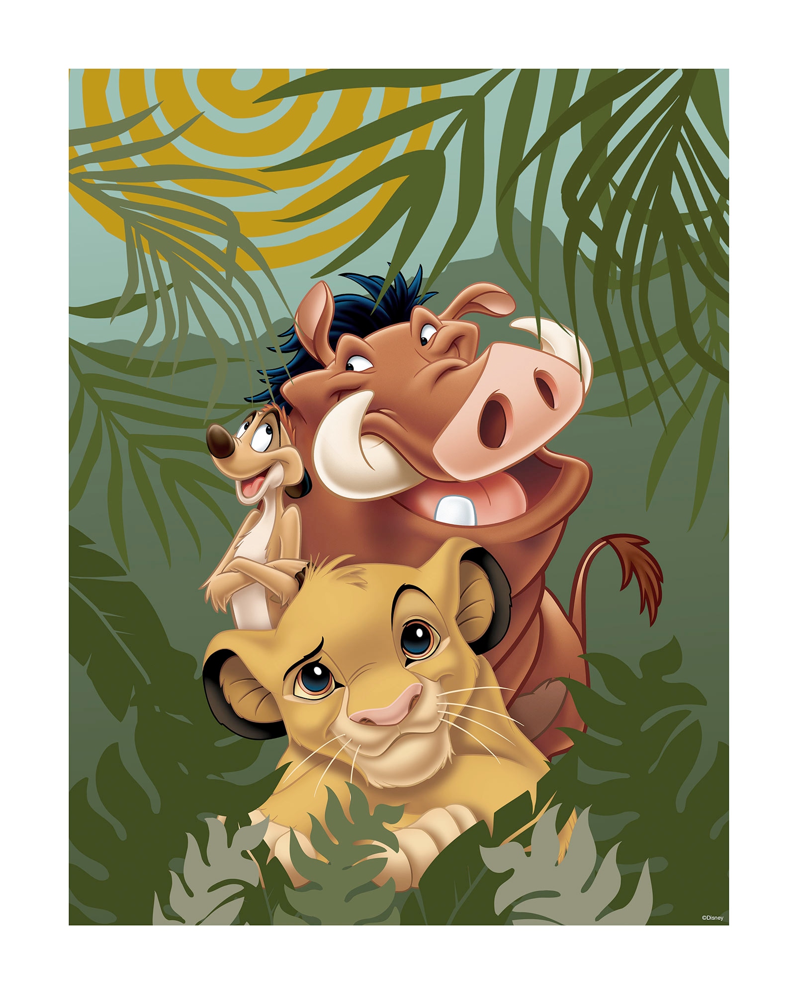 Komar Bild "Lion King Carefree Trio", Disney, (1 St.), Wandbild zur Dekorat günstig online kaufen