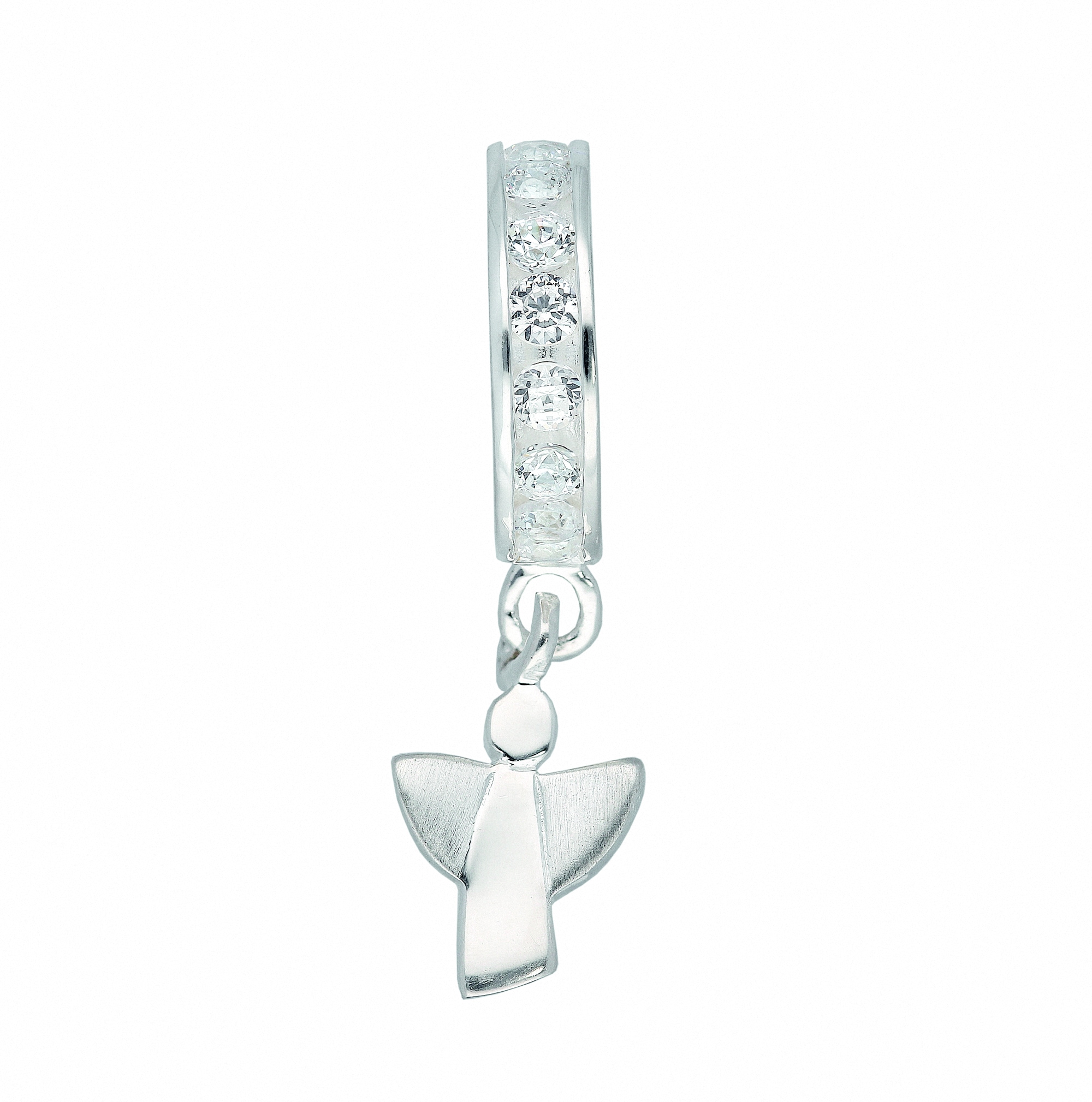 Adelia´s Kettenanhänger »Damen Silberschmuck 925 Silber Anhänger mit Zirkonia Ø 10 mm« 925 Sterling Silber Silberschmuck für Damen