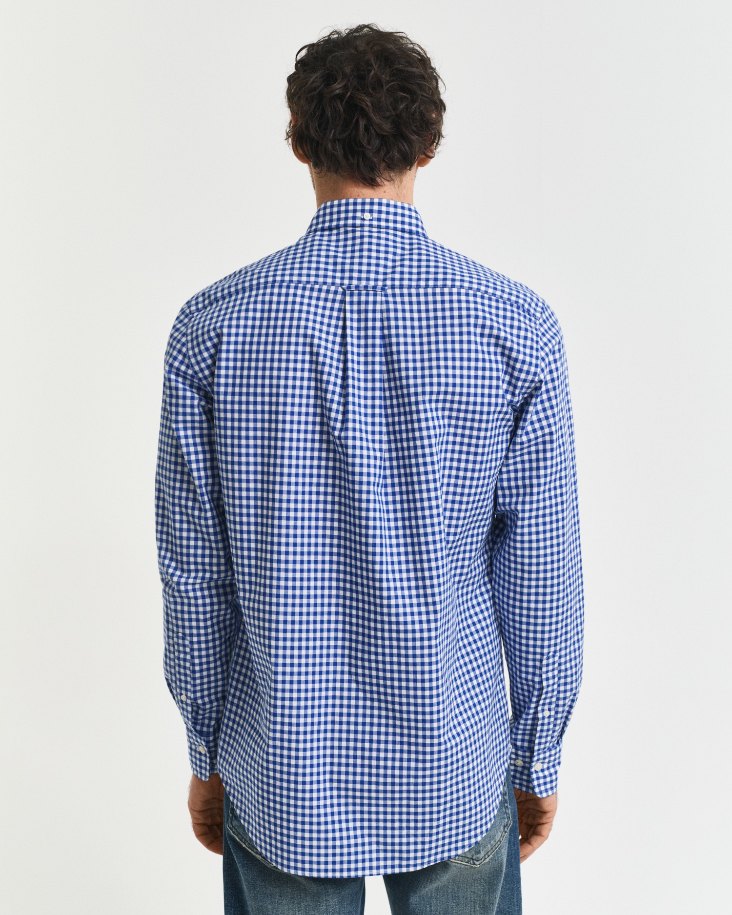 Gant Langarmhemd "REG POPLIN GINGHAM SHIRT" mit Logostickerei auf der Brust günstig online kaufen