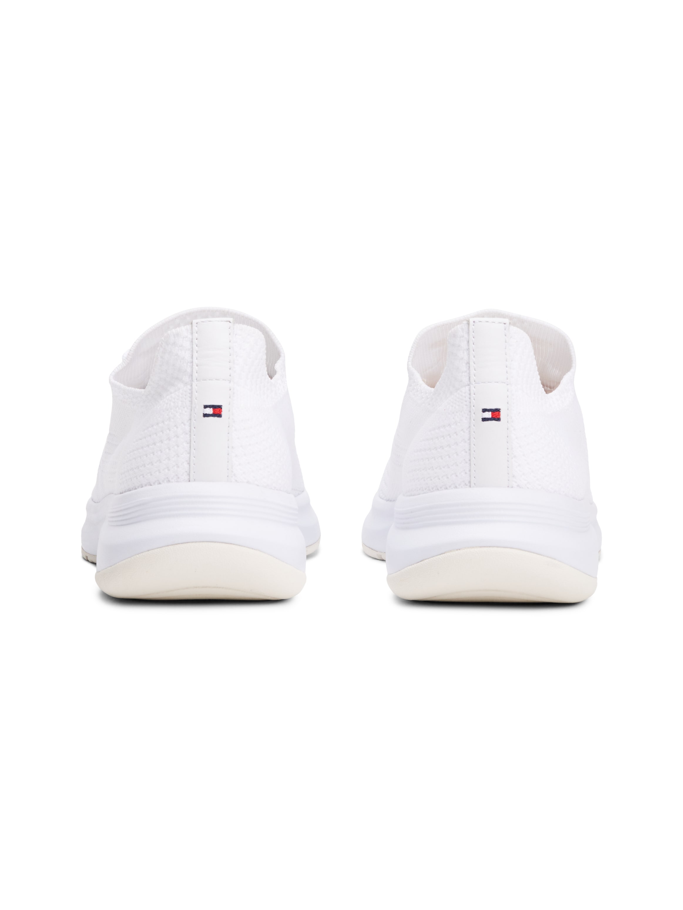 Tommy Hilfiger Slip-On Sneaker »TH KNIT RUNNER«, Freizeitschuh, Halbschuh, Schnürschuh mit gestickter Logoflag