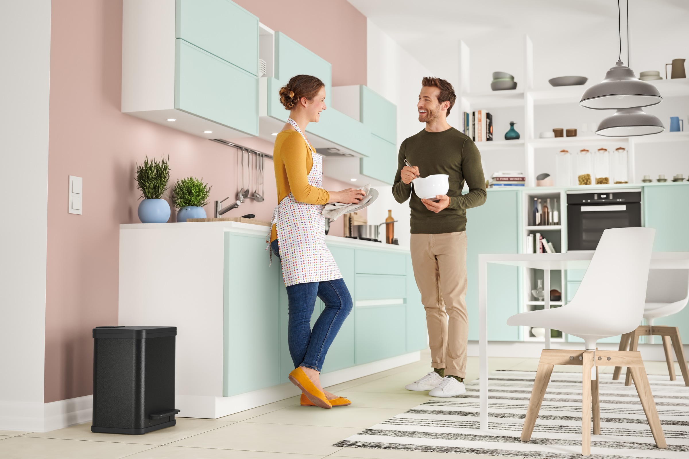 Hailo Mülleimer "Öko duo Plus M" 2 Behälter 18 l, Stahlblech o. Edelstahl, günstig online kaufen