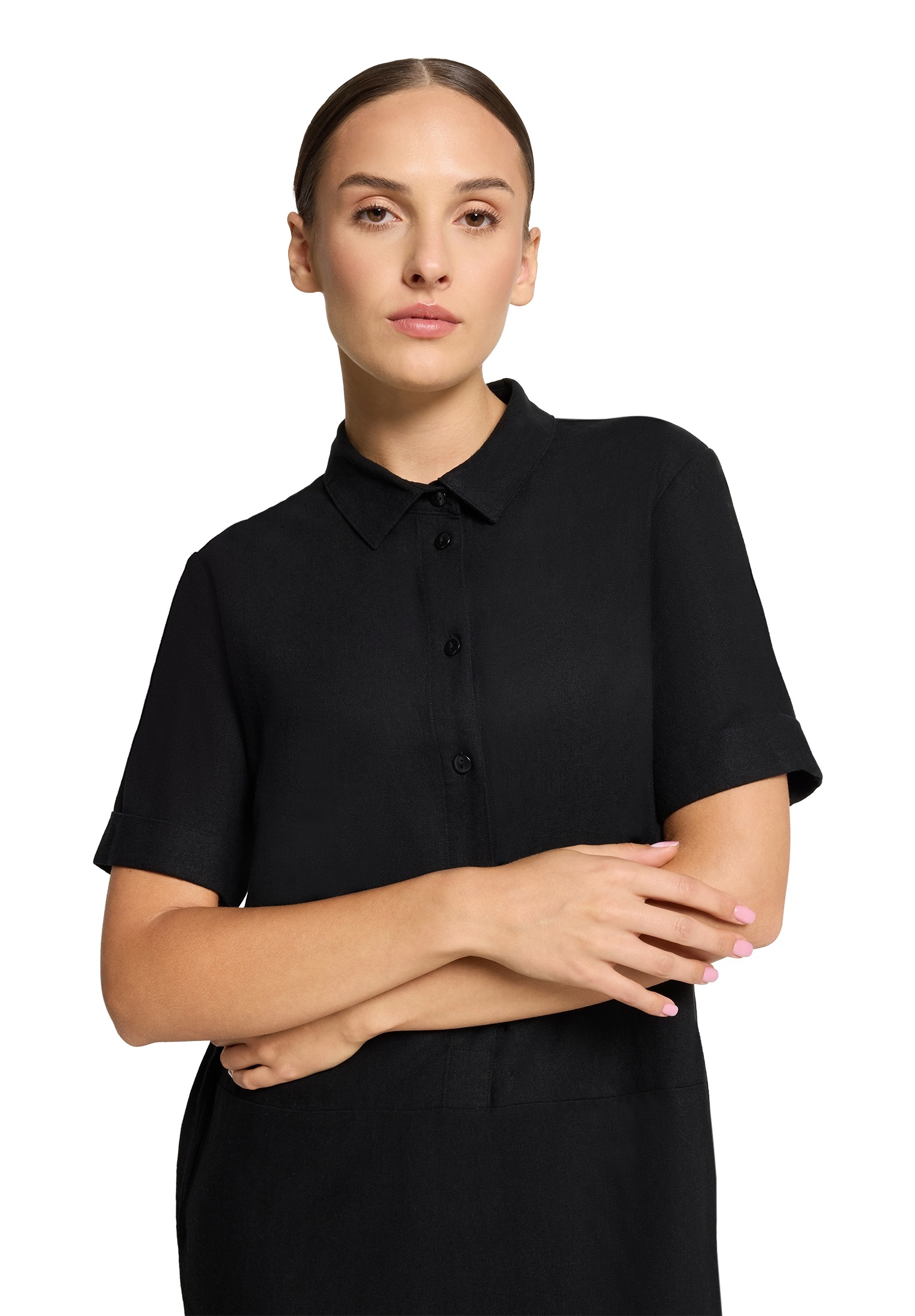Betty Barclay Sommerkleid »Betty Barclay Damen Leinenkleid mit Knopfleiste«, Form