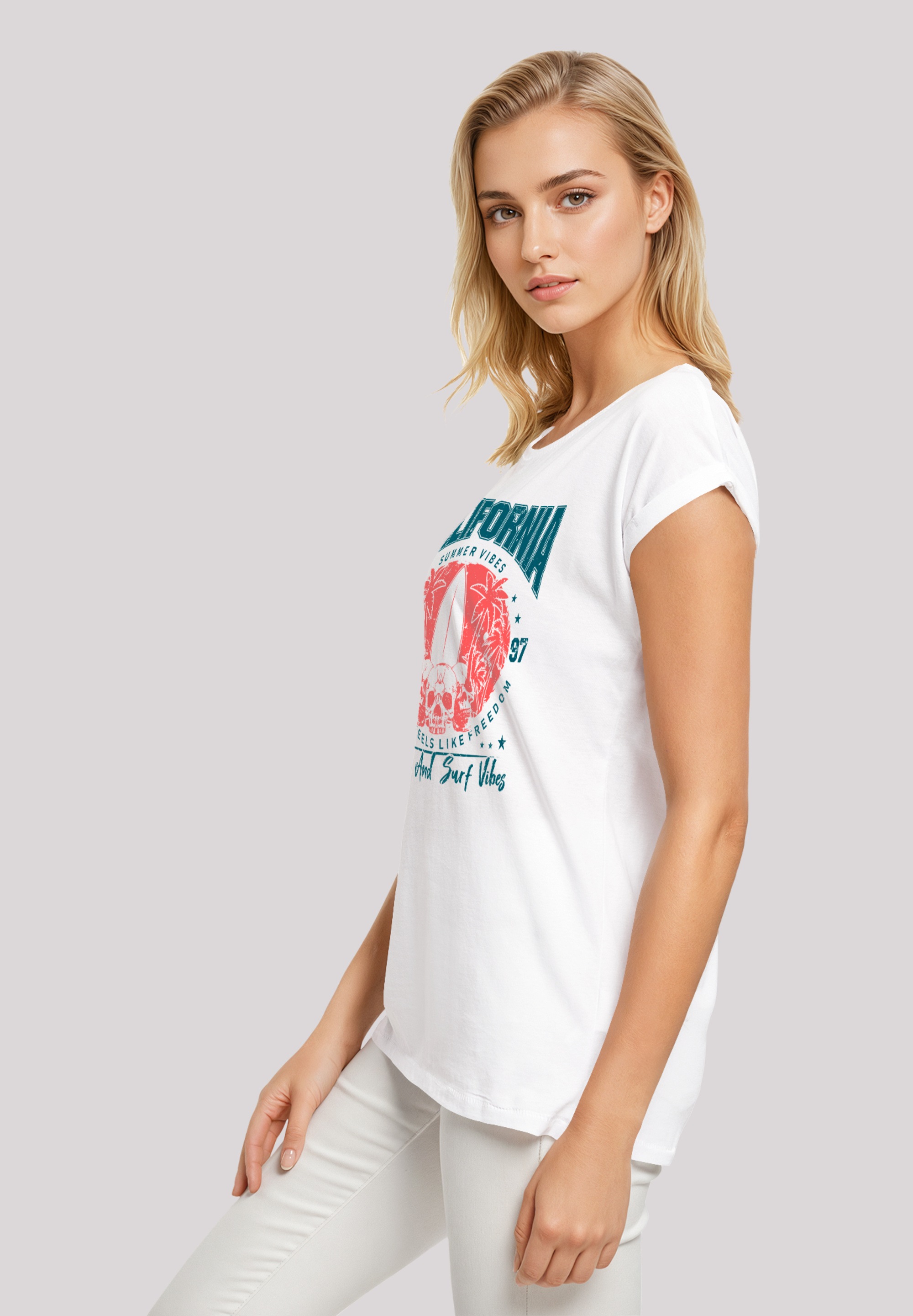 F4NT4STIC T-Shirt »California skull summer vibes« Premium Qualität