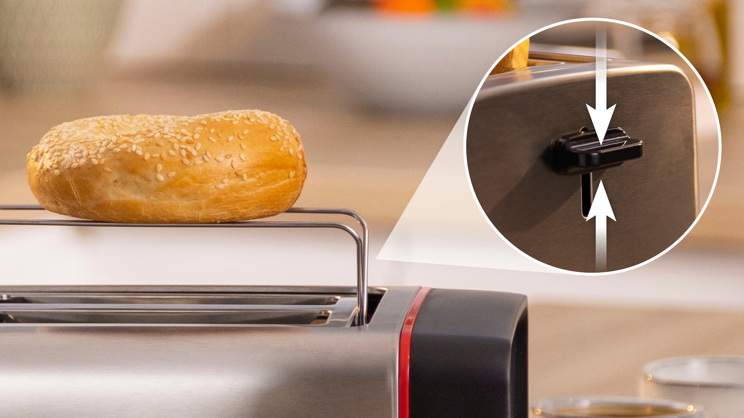 BOSCH Toaster »MyMoment TAT6M420«, 2 Schlitze, für 2 Scheiben, 970 W, integr. Brötchenaufsatz, Auftau-/Aufwärmfunktion, Brotzentrierung