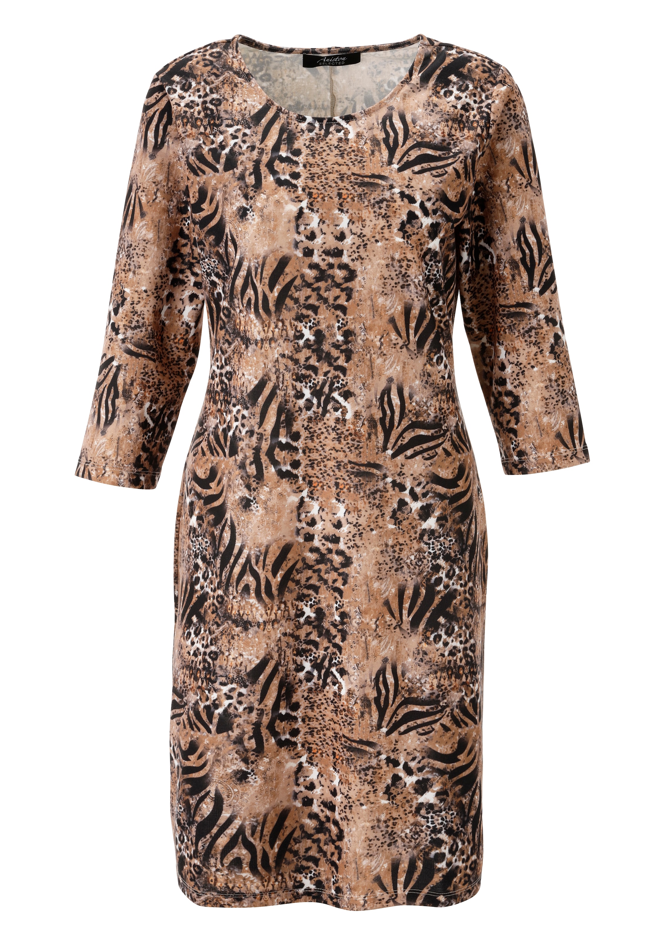 Aniston SELECTED Minikleid, mit leichter Taillierung und Animal-Print - NEUE KOLLEKTION