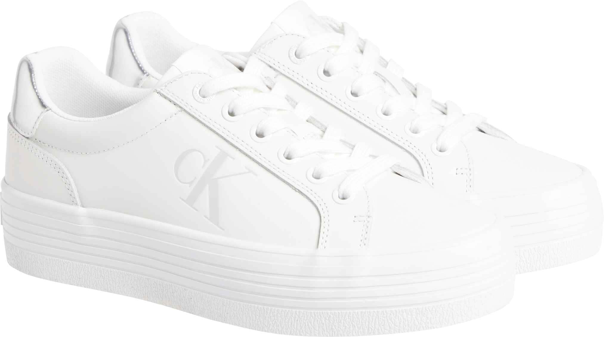 Calvin Klein Jeans Plateausneaker "BOLD VULC FLATF LACEUP LTH", Halbschuh, günstig online kaufen