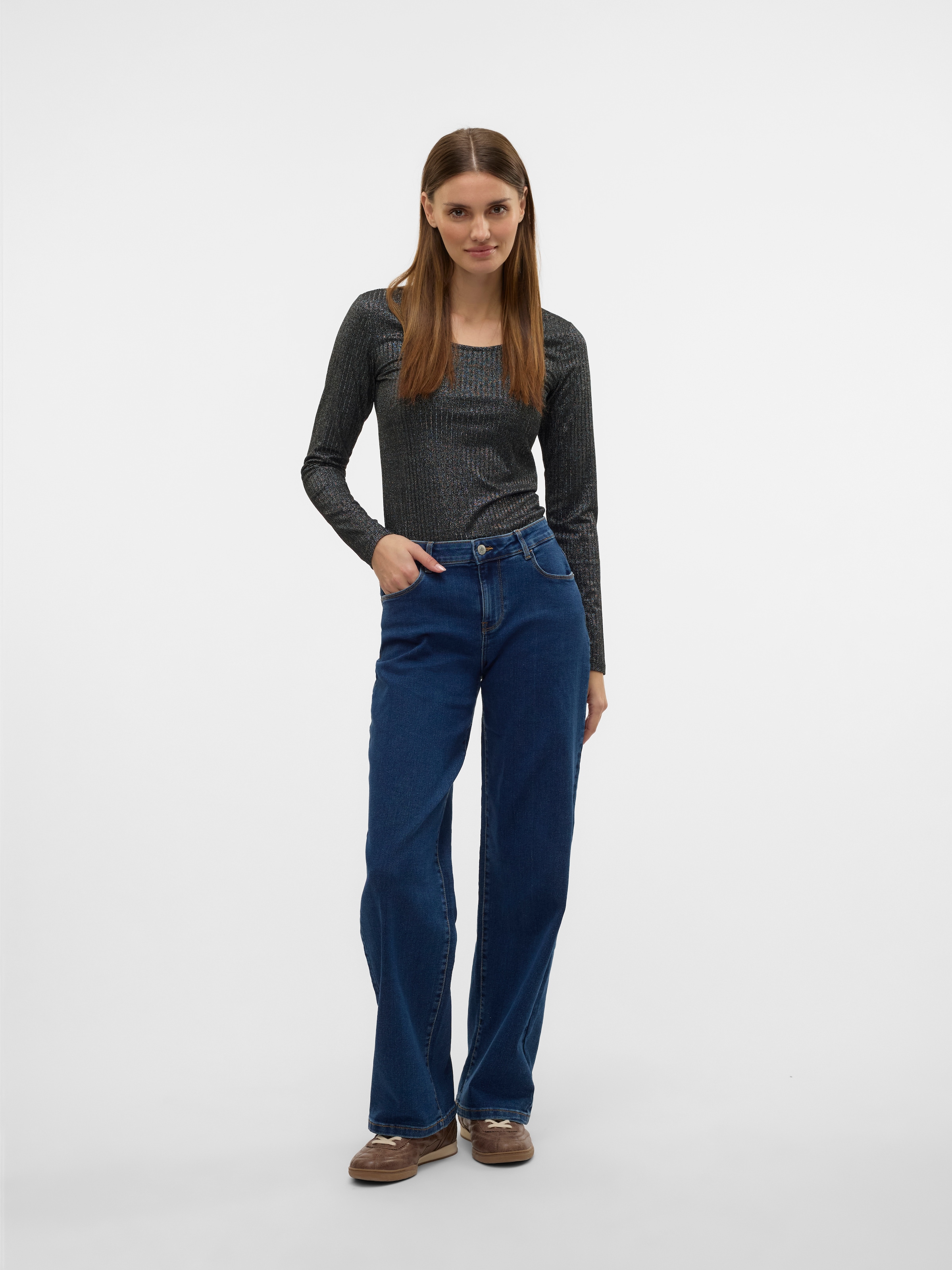 Vero Moda Weite Jeans »VMELLY MR WIDE JEANS BLUE NOOS«