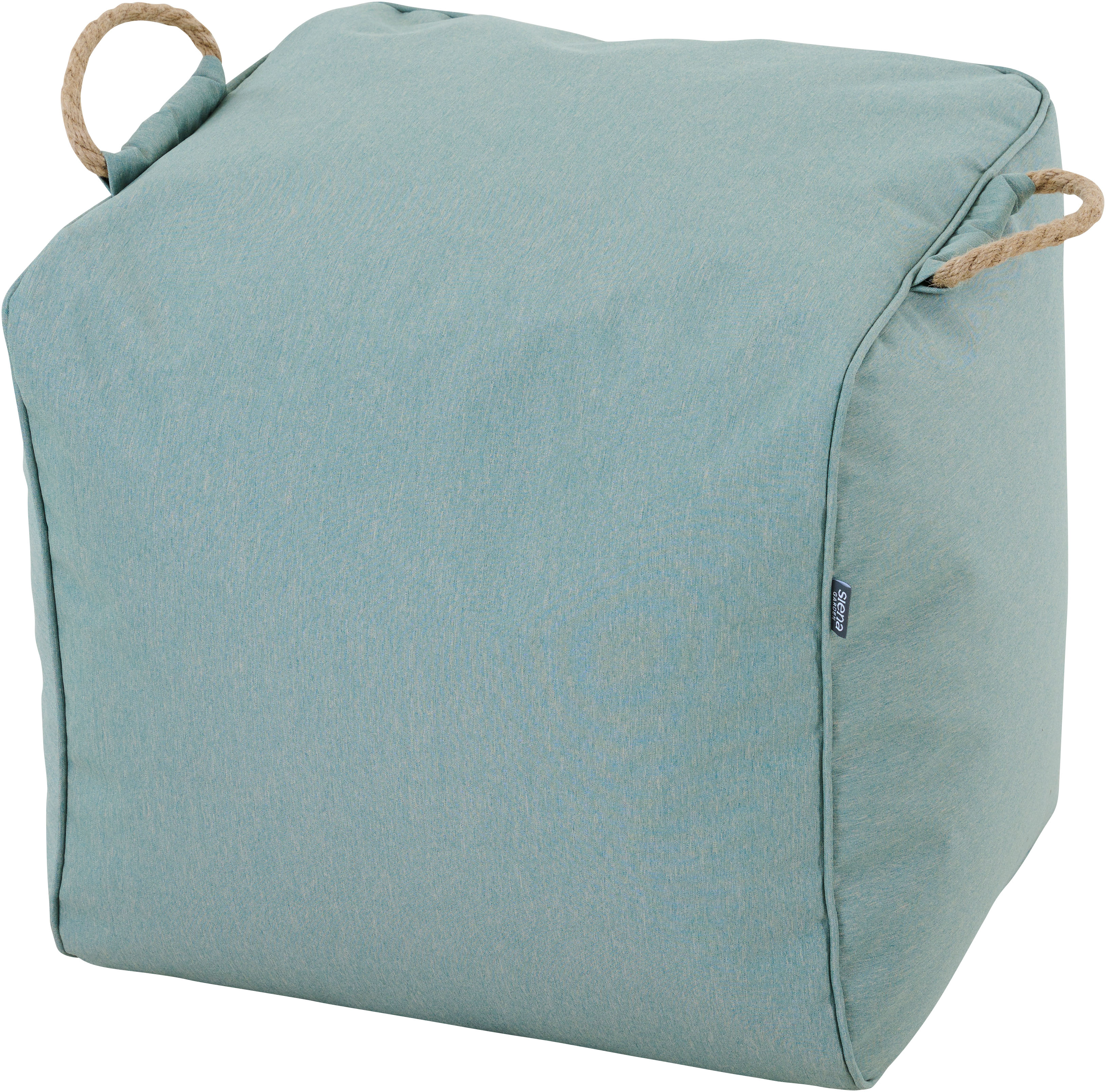Siena Garden Sitzhocker "Integral Hocker 46 x 48 x 46 cm, Farbe nilgreen" Meliert, Bezug aus 100% Polyester, PE-beschichtet