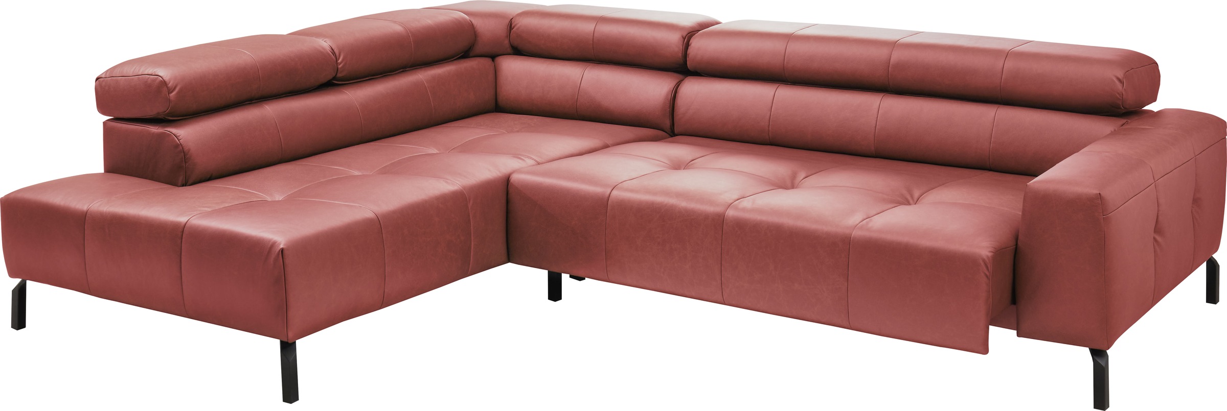 Places of Style Ecksofa »Cleveland, L-Form, incl. Kopfteilverstellung, Breite 276 cm«, wahlweise elektrischer Sitzvorzug