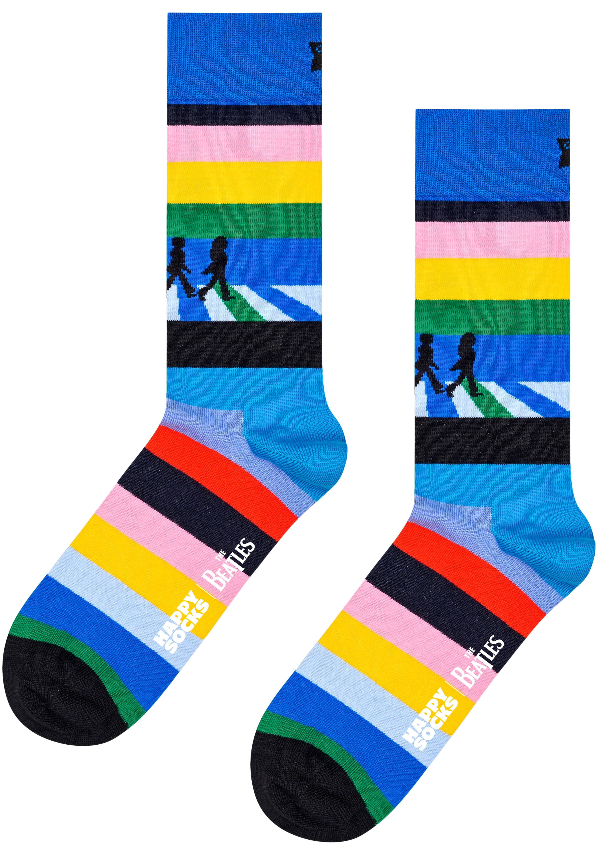 Happy Socks Langsocken, (Box, 3er-Pack), mit bunten Beatles-Motiven