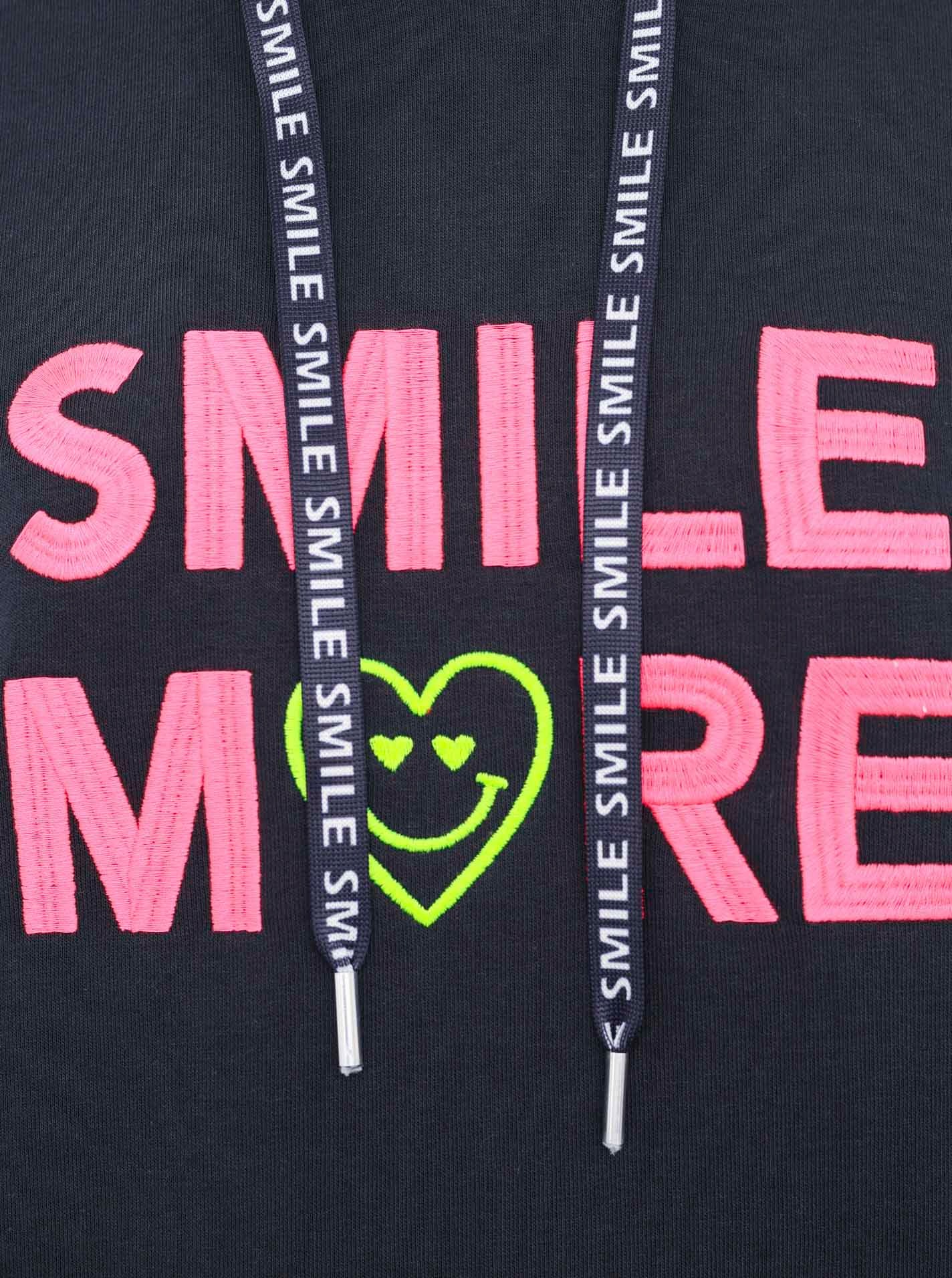 Zwillingsherz Hoodie »"Smile More"«, miz fröhlicher Stickerei und Neonbündchen