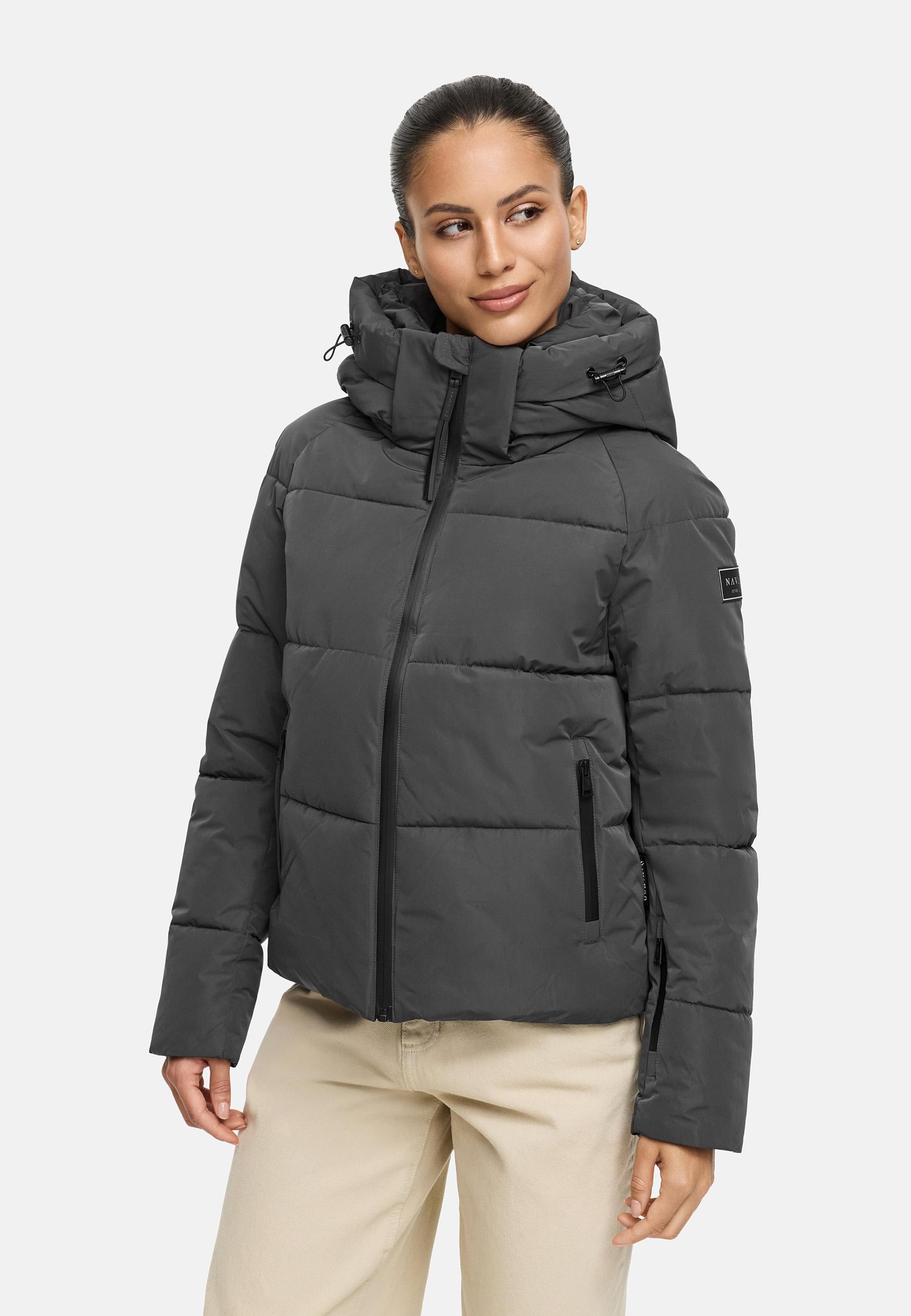 Navahoo Steppjacke »Frostherz XIV«, mit Kapuze, Kurze gesteppte Damen Winterjacke mit abnehmbarer Kapuze