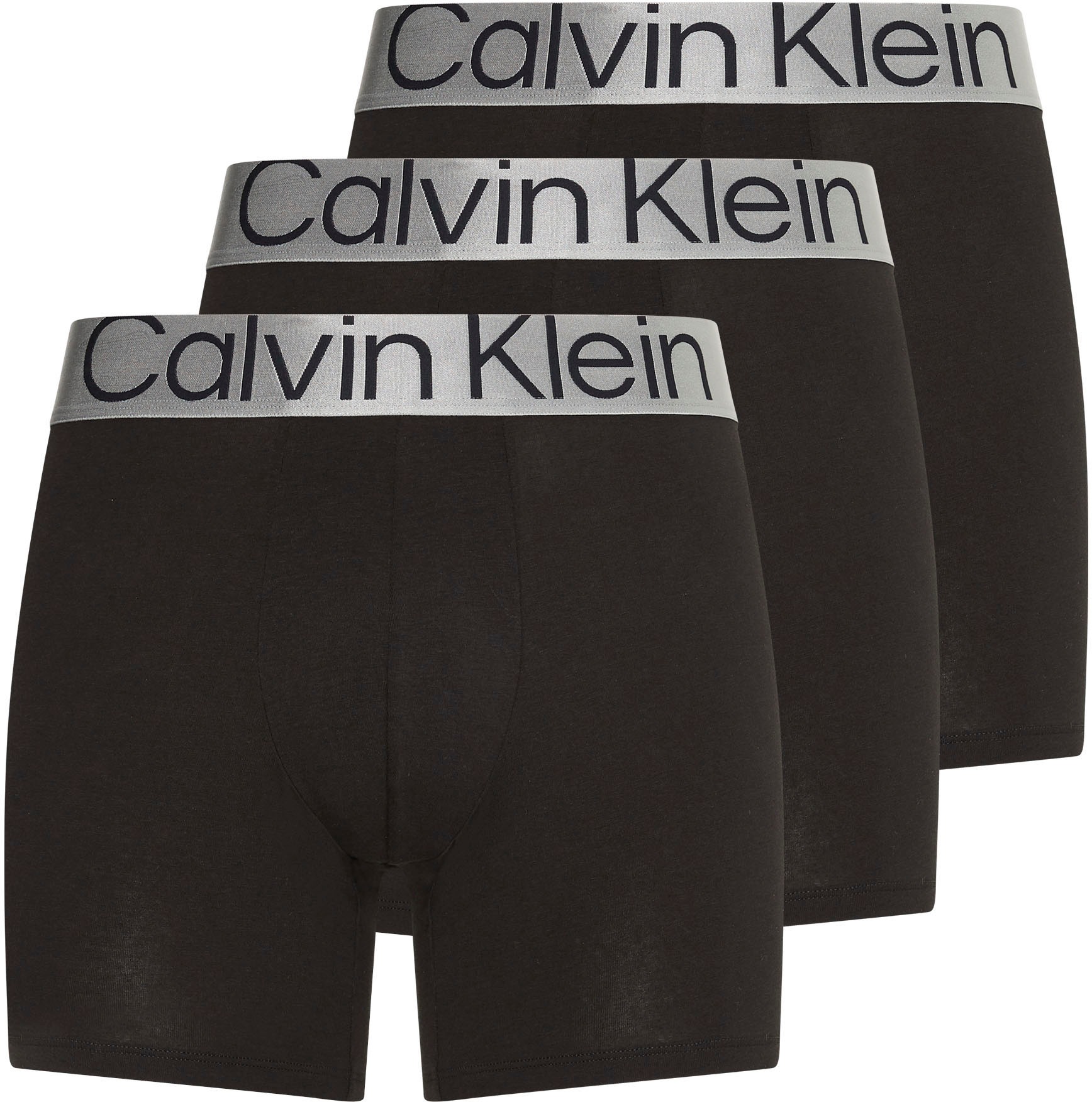 Calvin Klein Underwear Boxer, (Packung, 3 St., 3er-Pack), mit Logobund in dezentem grau
