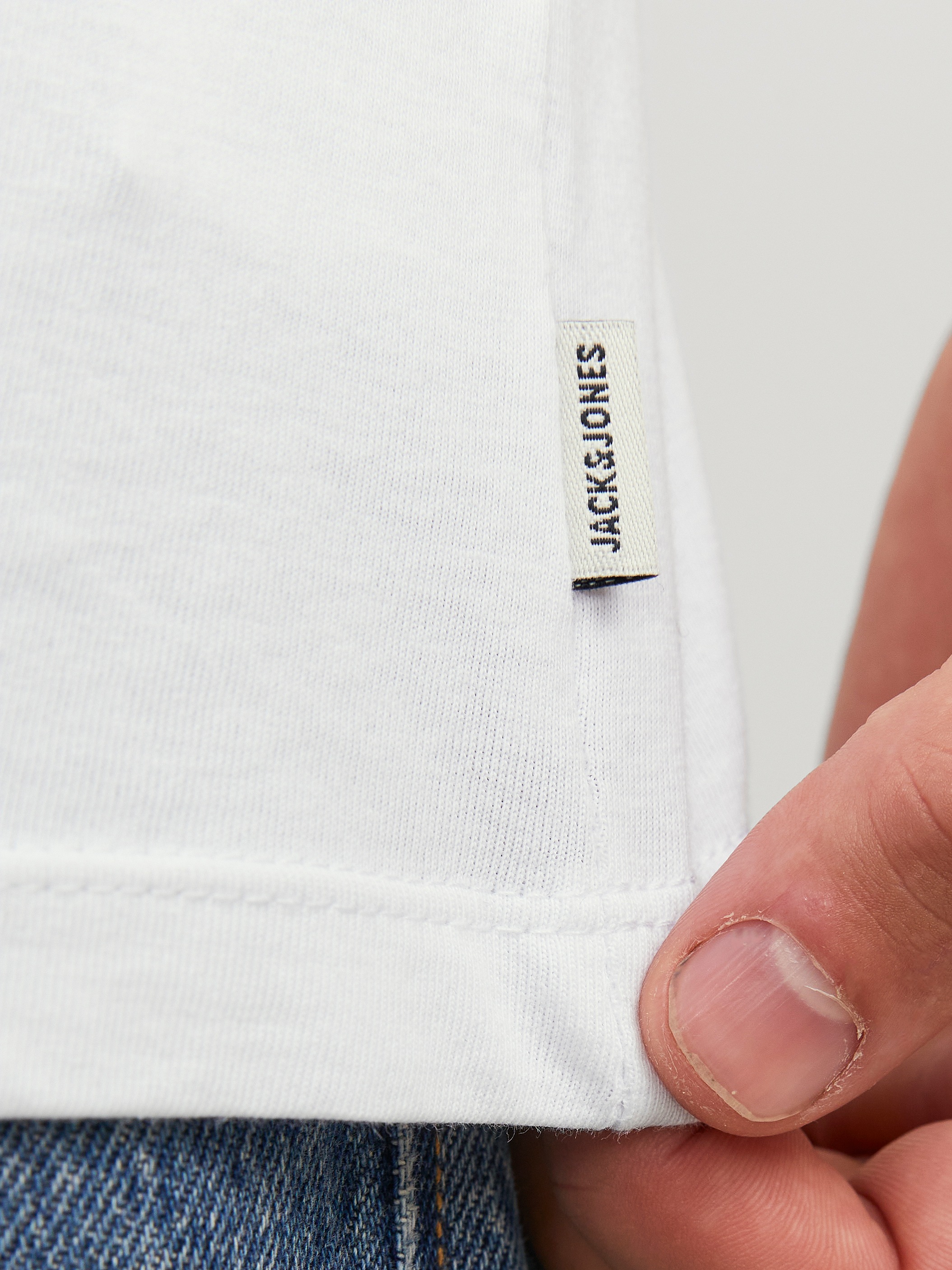 Kurzarmshirt JACK & JONES "JJEORGANIC BASIC TEE SS O-NE 3PK MP NOOS", Herren, Gr. XL, weiß pack:weiß, weiß, weiß, Jersey, Obermaterial: 100% Baumwolle, bedruckt, slim fit normal, Rundhals, Shirts 3
