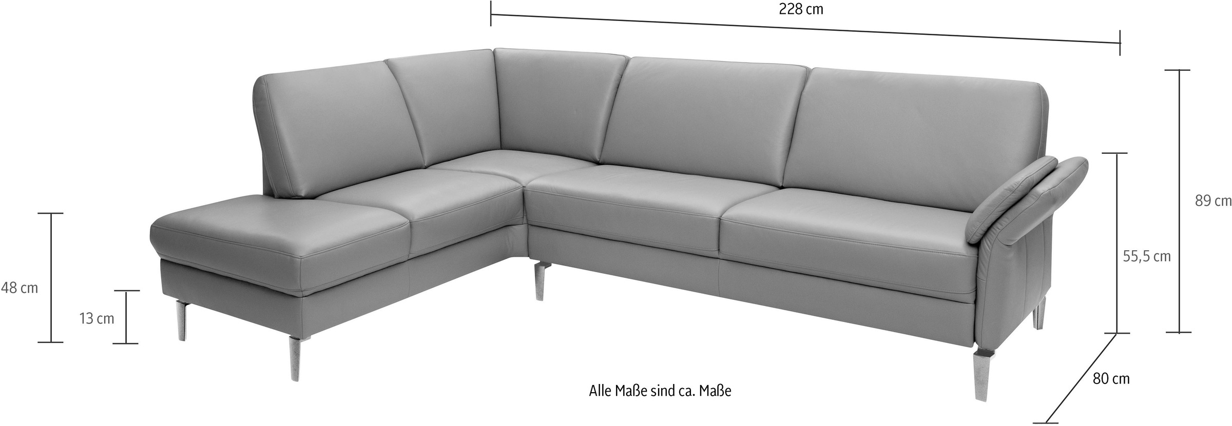 ADA premium Ecksofa »Malina«, in Echtleder oder Lederoptik erhältlich