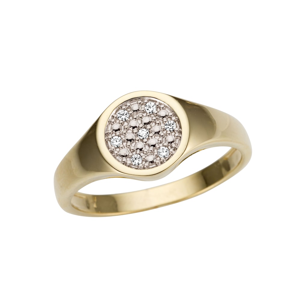 Firetti Goldring »Schmuck Geschenk Gold 333 edel, rund, teilw. rhodiniert, massiv«