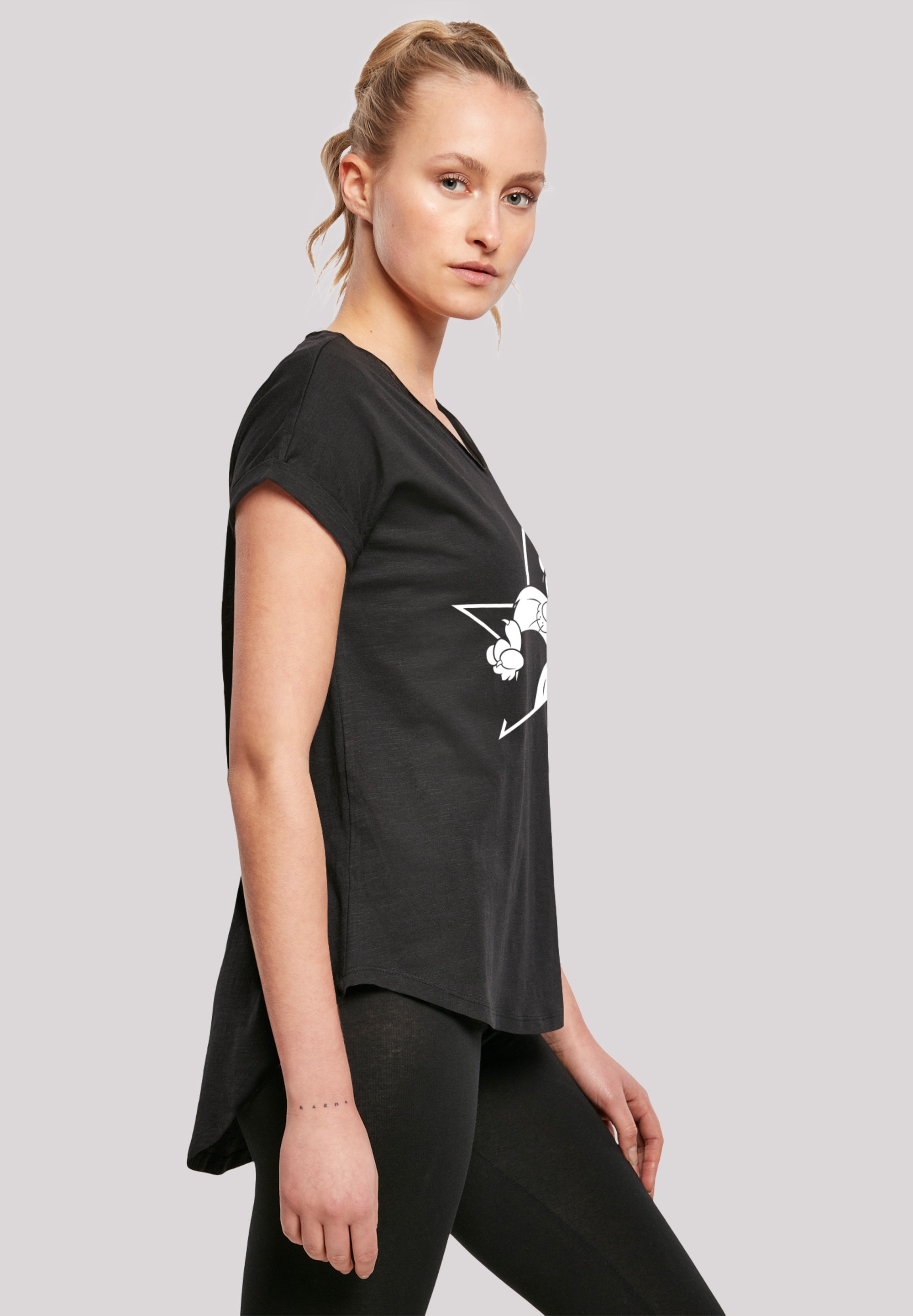 F4NT4STIC T-Shirt »Looney Tunes Sylvester Cartoon Stern«, Damen,Premium Merch,Lang,Longshirt,Bedruckt