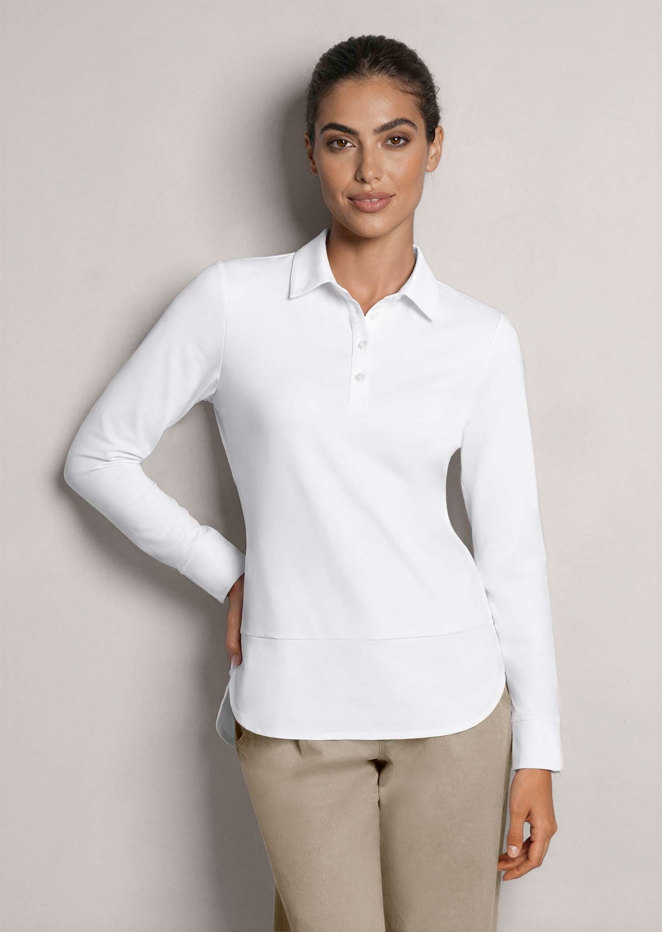 MADELEINE Hemdbluse »Bluse Sportive Bluse im Materialmix«