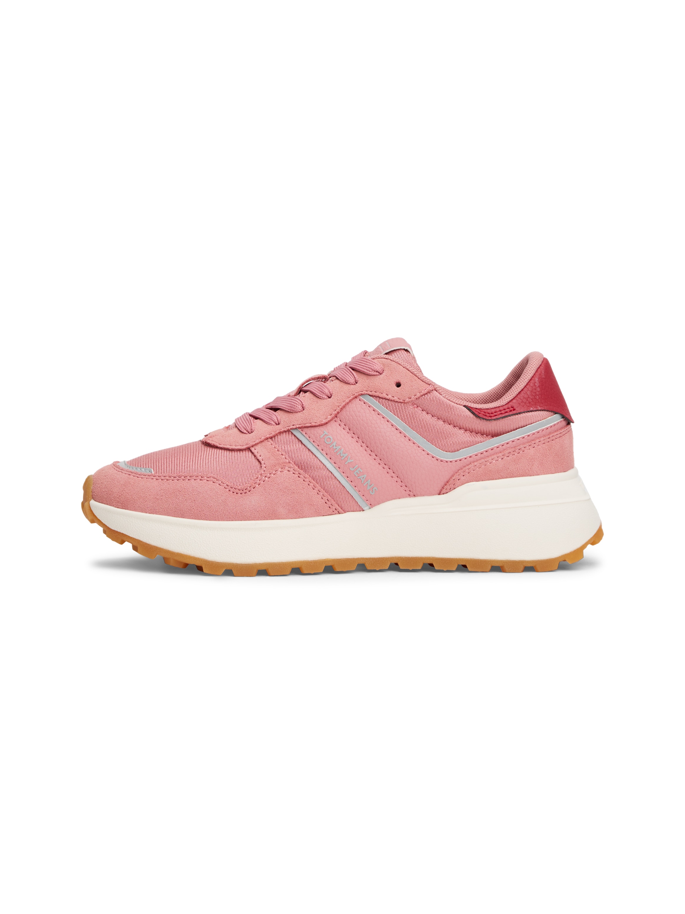 Tommy Jeans Keilsneaker »TJW CLEATED RUNNER«, Freizeitschuh, Schnürschuh, Halbschuh mit Reflektorstreifen
