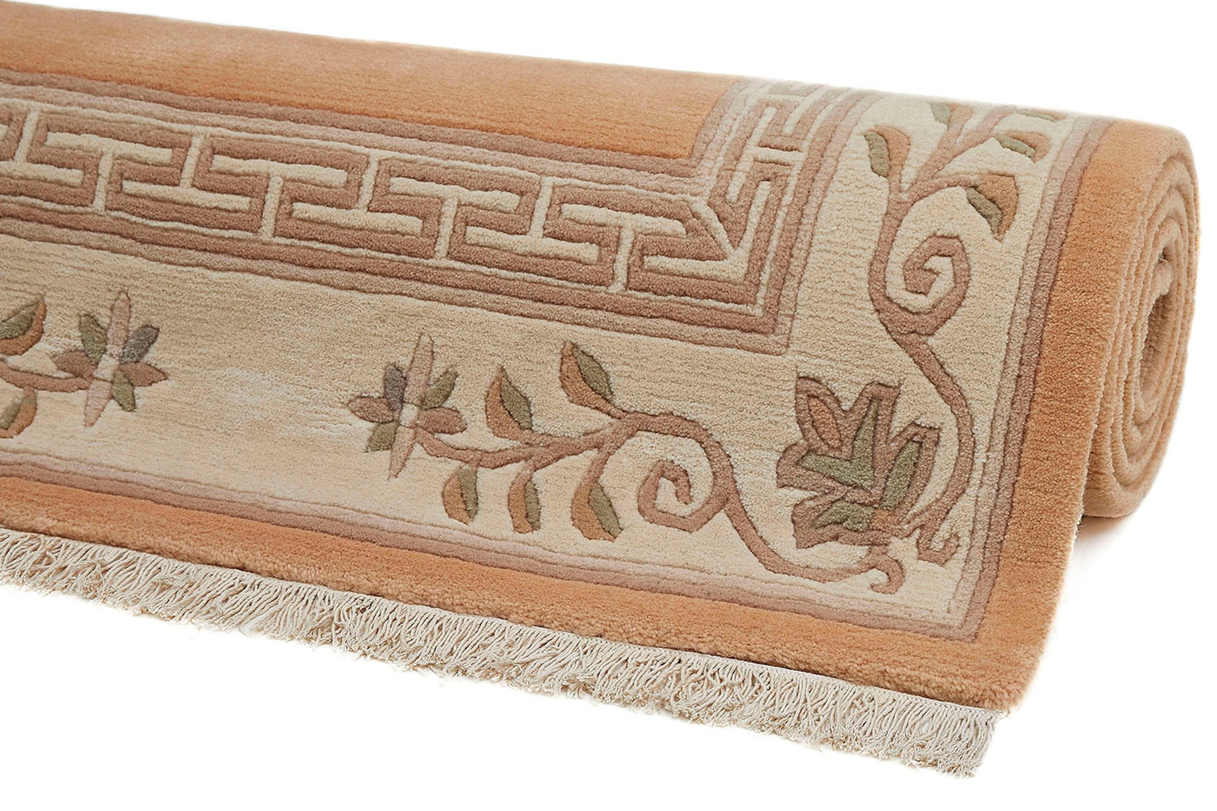 LUXOR living Wollteppich »Adour«, rechteckig, 18 mm Höhe, reine Wolle, handgeknüpft, mit Bordüre und Fransen, Wohnzimmer