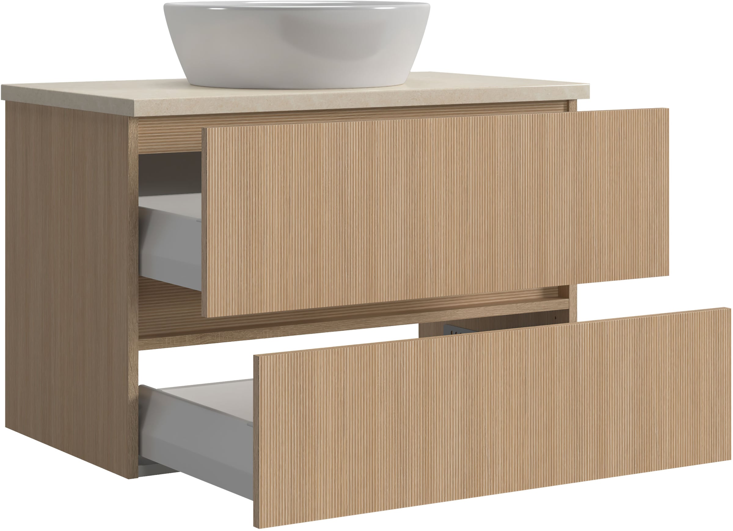 welltime Badmöbel-Set »Eixo«, Set 140 cm breit, Badmöbel mit LED-Beleuchtung