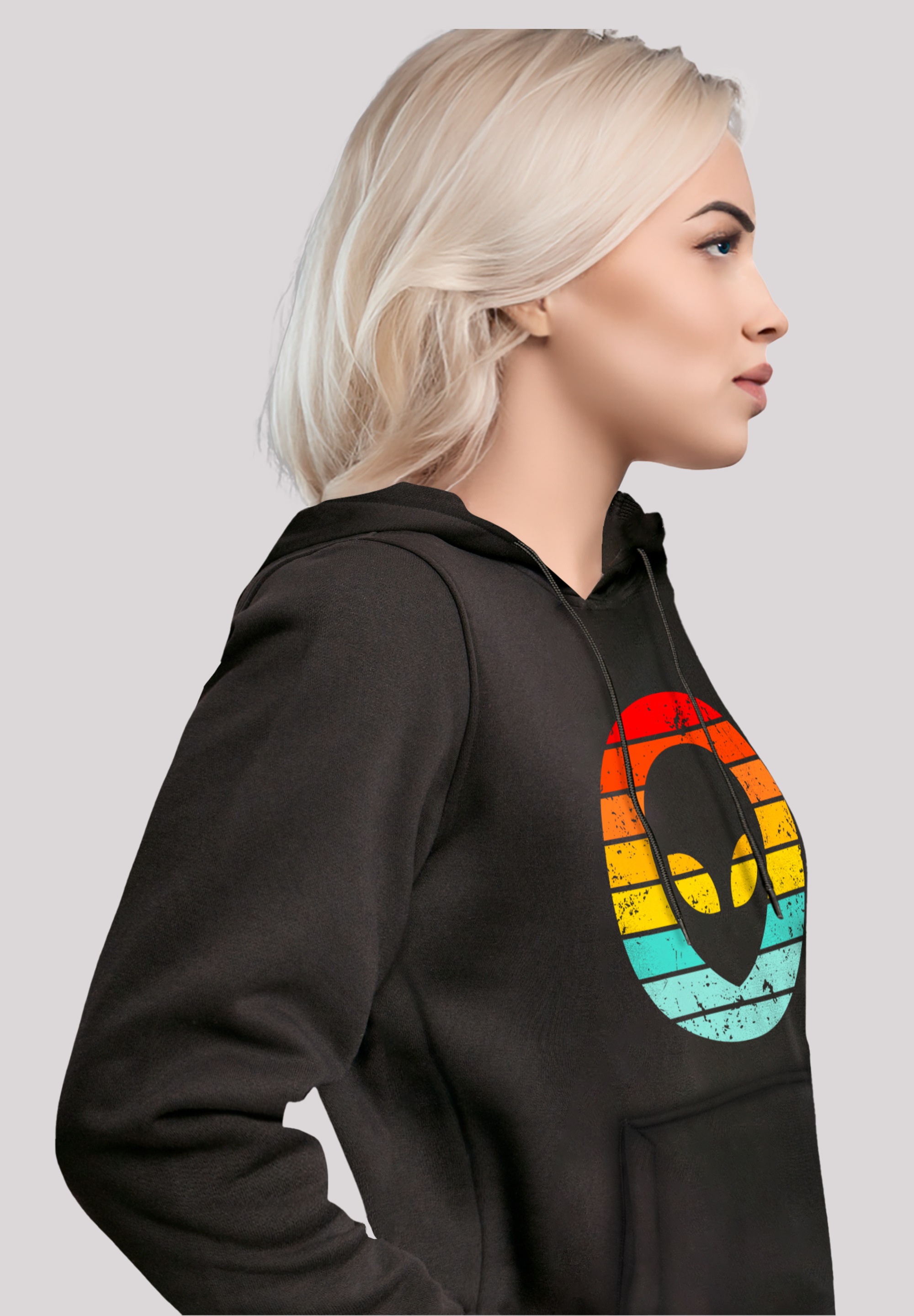 F4NT4STIC Kapuzenpullover »Alien Retro Sonnenuntergang«, Premium Qualität