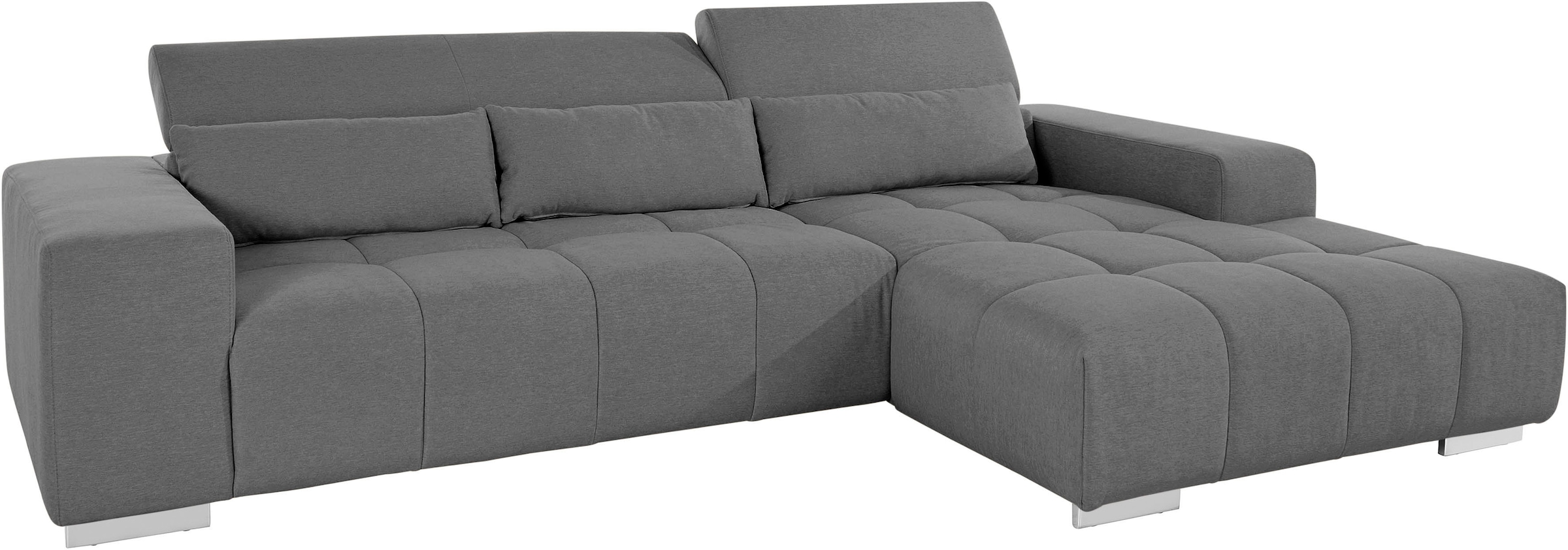 COTTA Ecksofa »Orion L-Form«, mit Kopfteilverstellung & 3 Nierenkissen