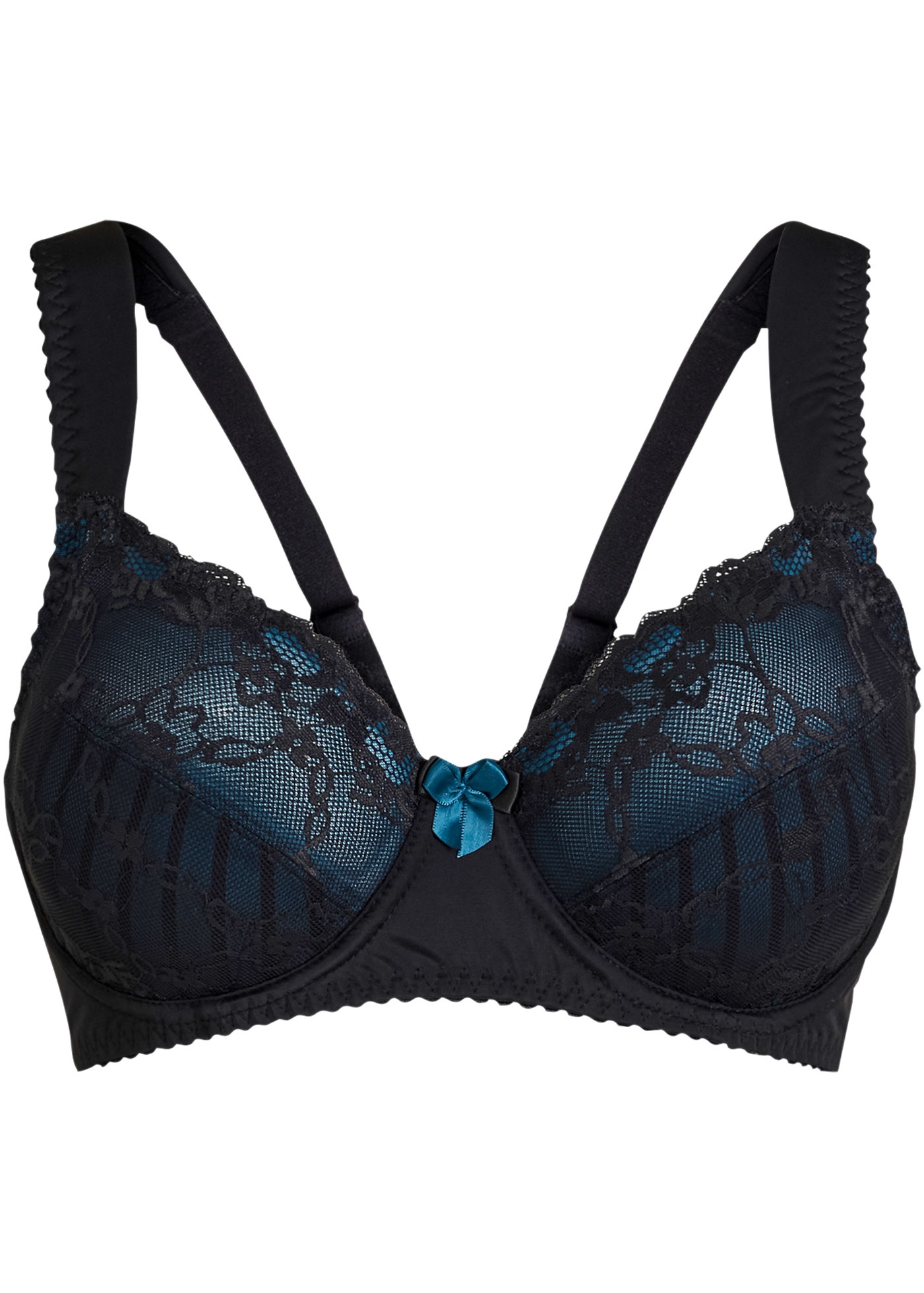 bonprix Minimizer-BH »Minimizer-BH mit gepolsterten Trägern« elastisches Material, gepolsterte Träger, mit Spitze, zweifarbig