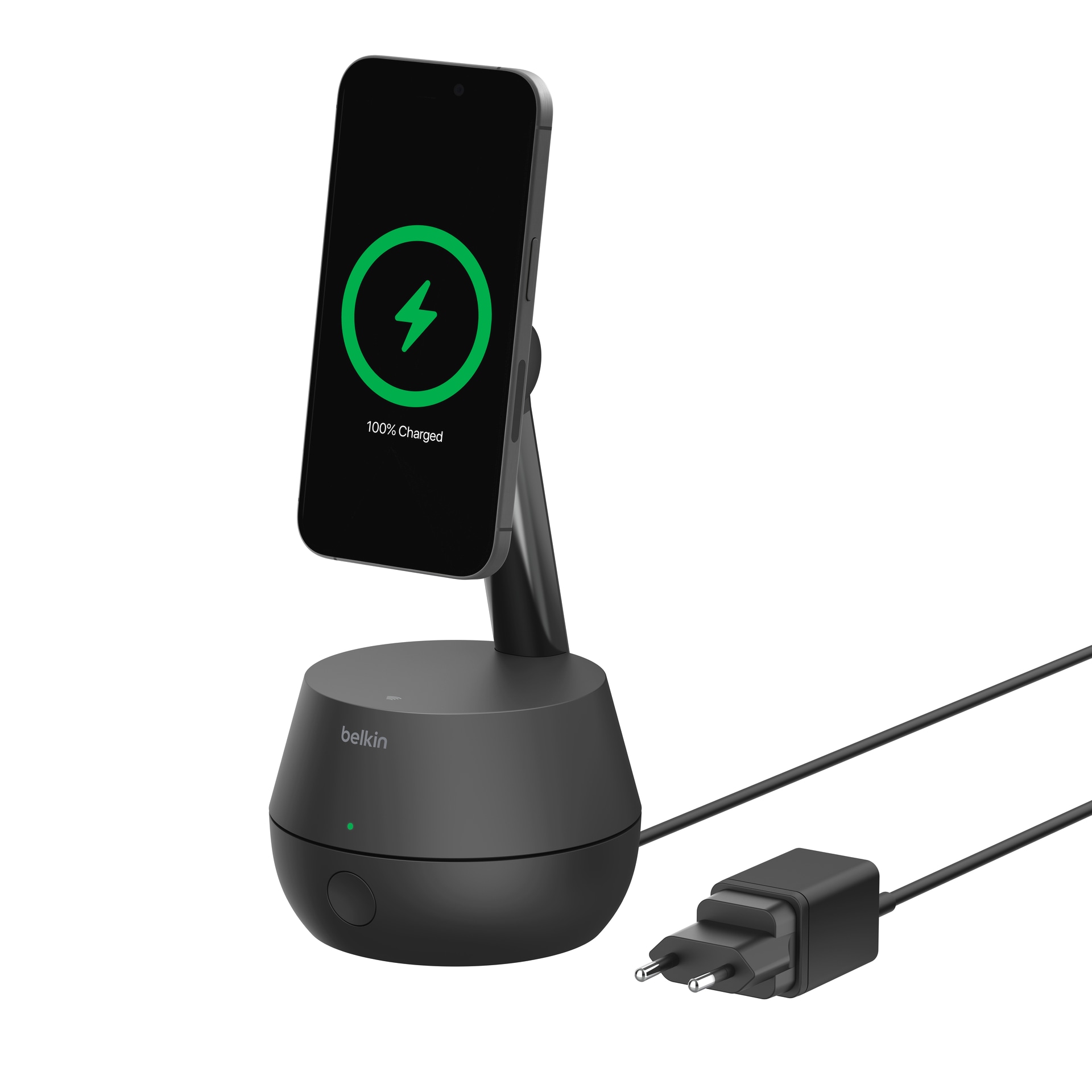 Belkin Wireless Charger »Stage Auto-Tracking-Ständer Pro mit DockKit«, für Apple iPhone 12/13/14/15 mini/Pro/Max/Pro Max/Plus mit MagSafe