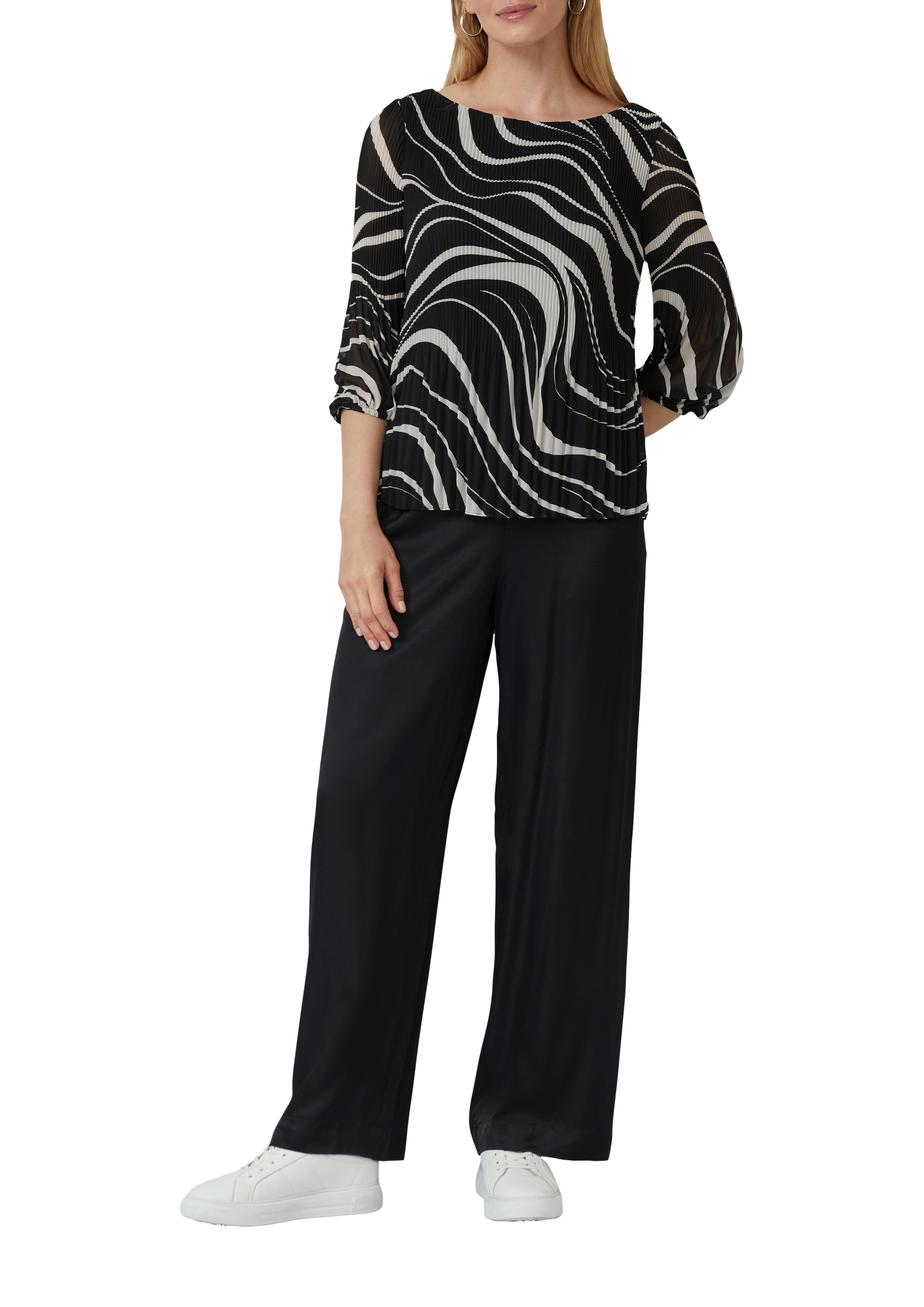s.Oliver BLACK LABEL Klassische Bluse, mit All-Over Print günstig online kaufen