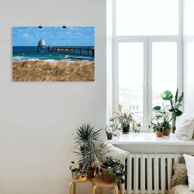 Artland Wandbild »Seebrücke an der Ostseeküste in Zingst«, Küstenbilder, (1  St.), als Alubild, Leinwandbild, Wandaufkleber oder Poster in versch. Größen  bestellen | BAUR